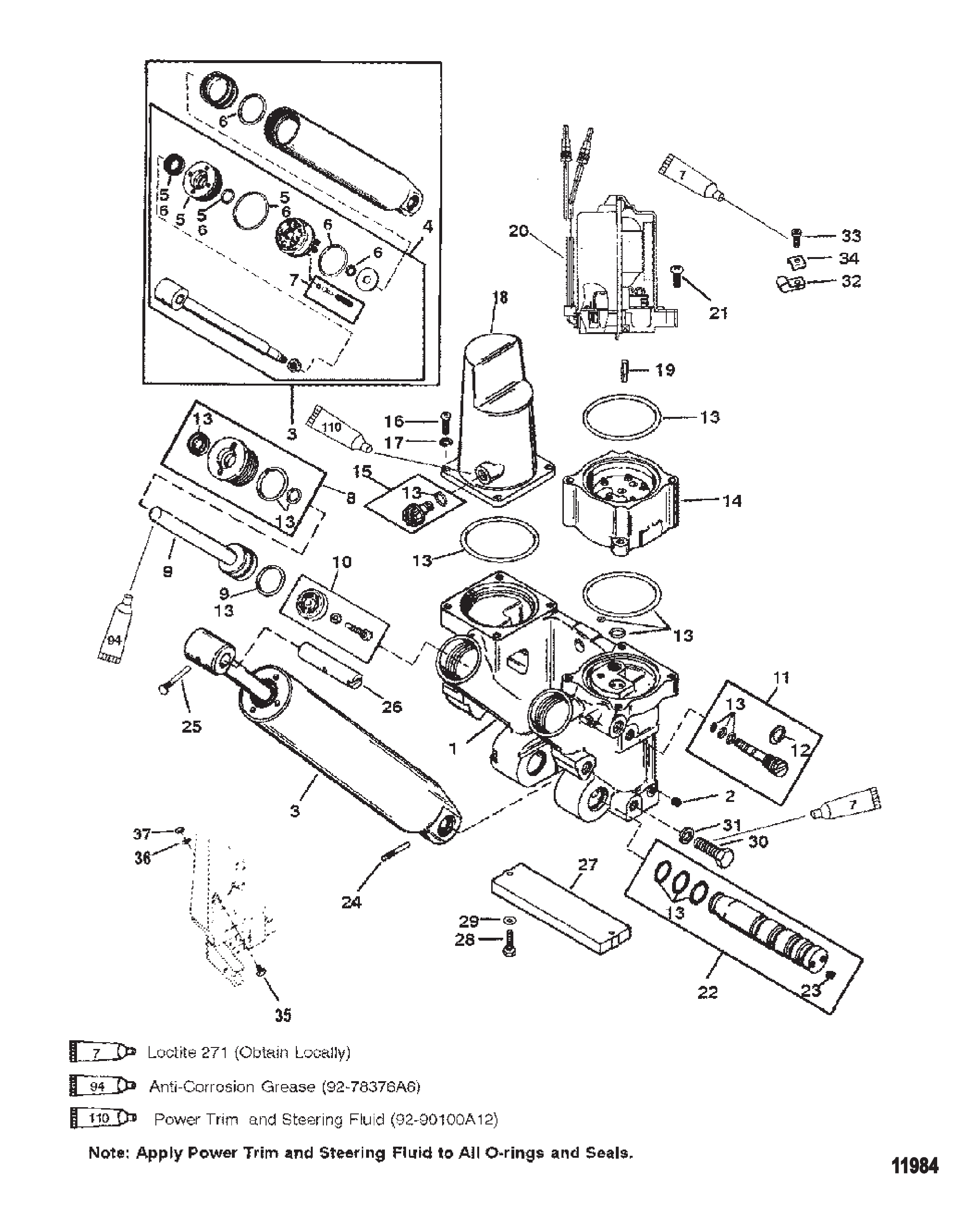 动力升降组件金属马达壳 Power Trim Components Metal Motor Housing