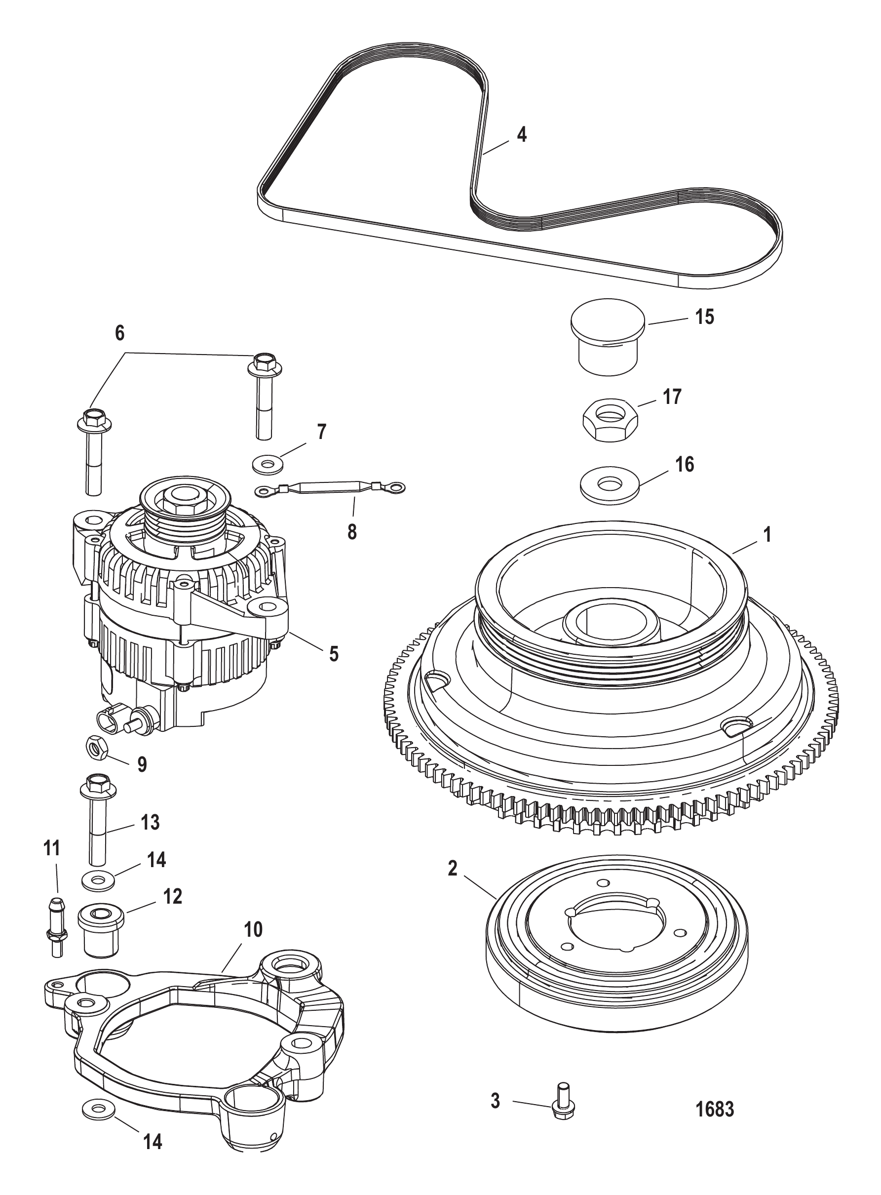 飞轮与发电机 Flywheel and Alternator