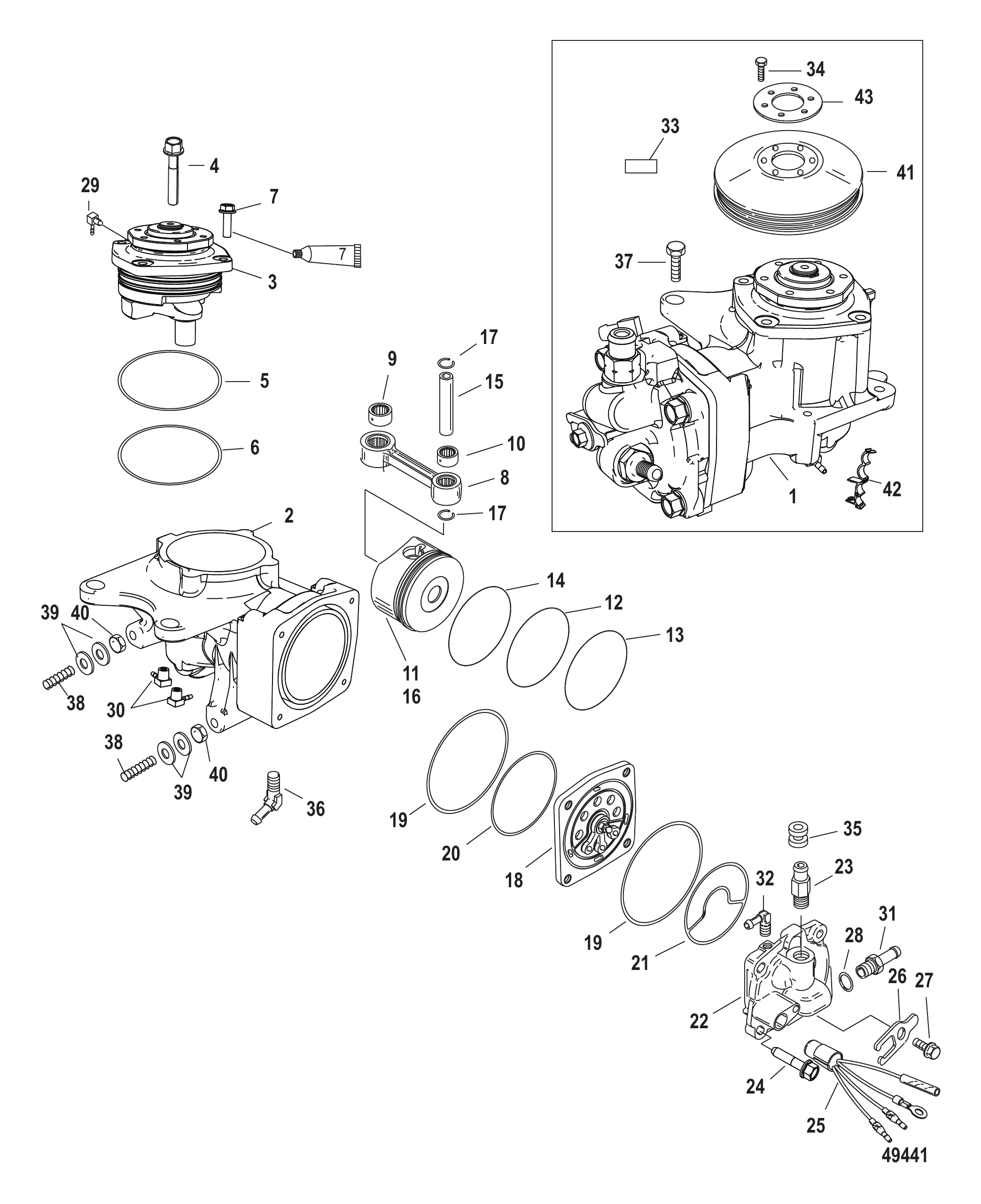 Air Compressor Components SN 1B884477 and up