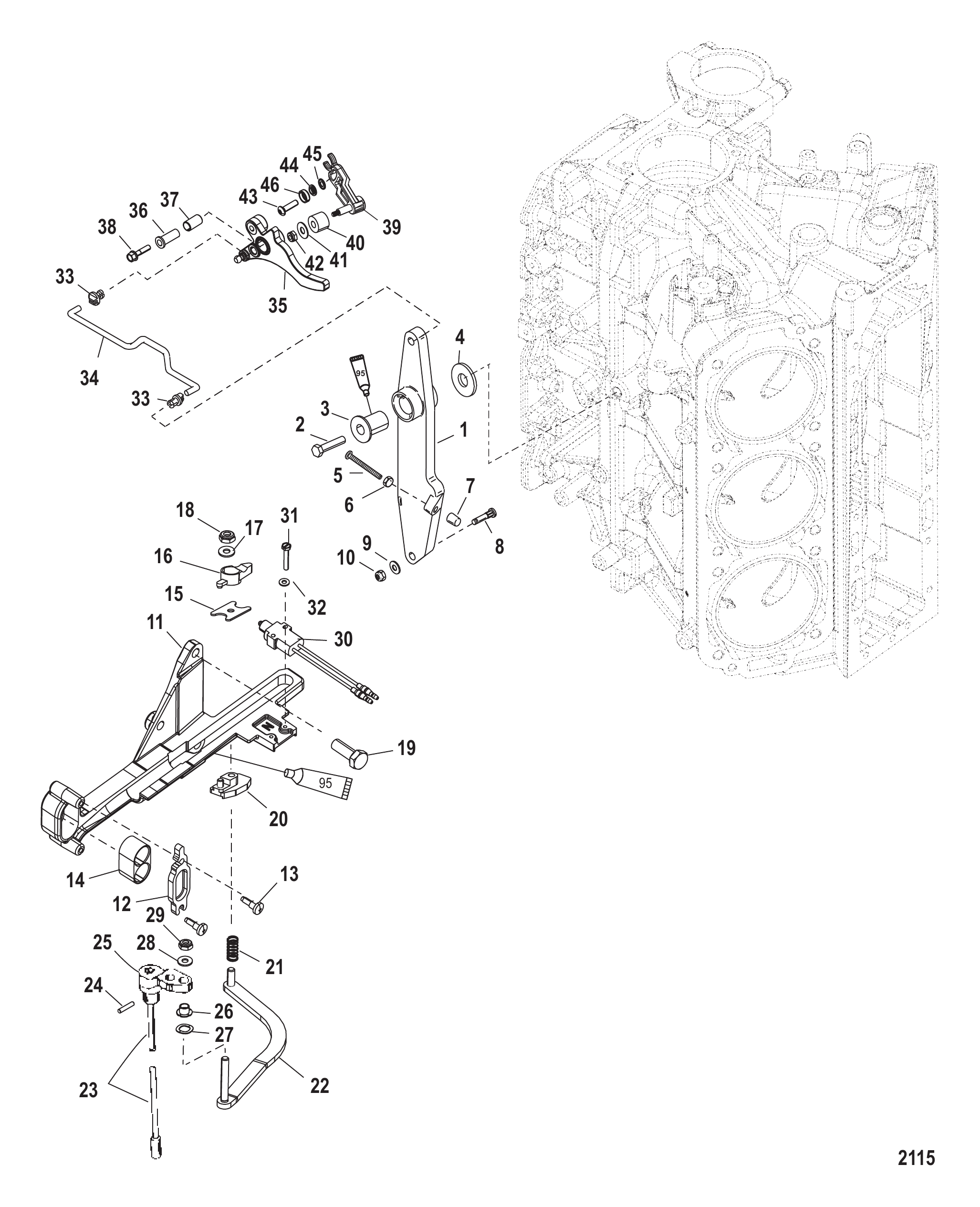 Throttle Lever and Shift Shaft