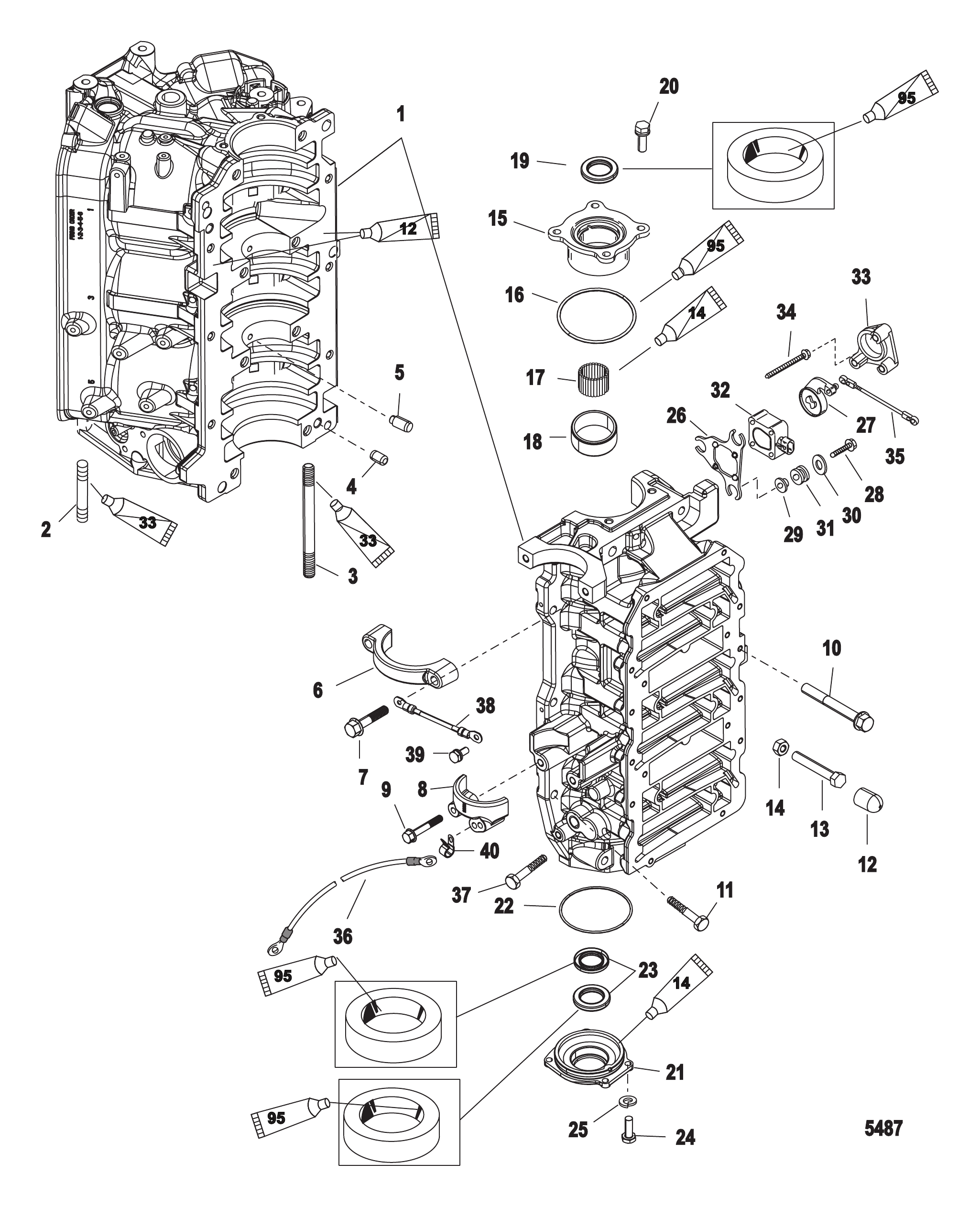 气缸体与端盖 Cylinder Block and End Caps