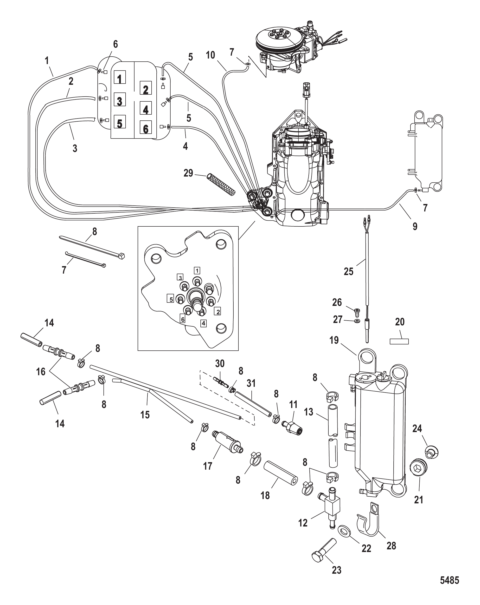 机油喷射组件 Oil Injection Components