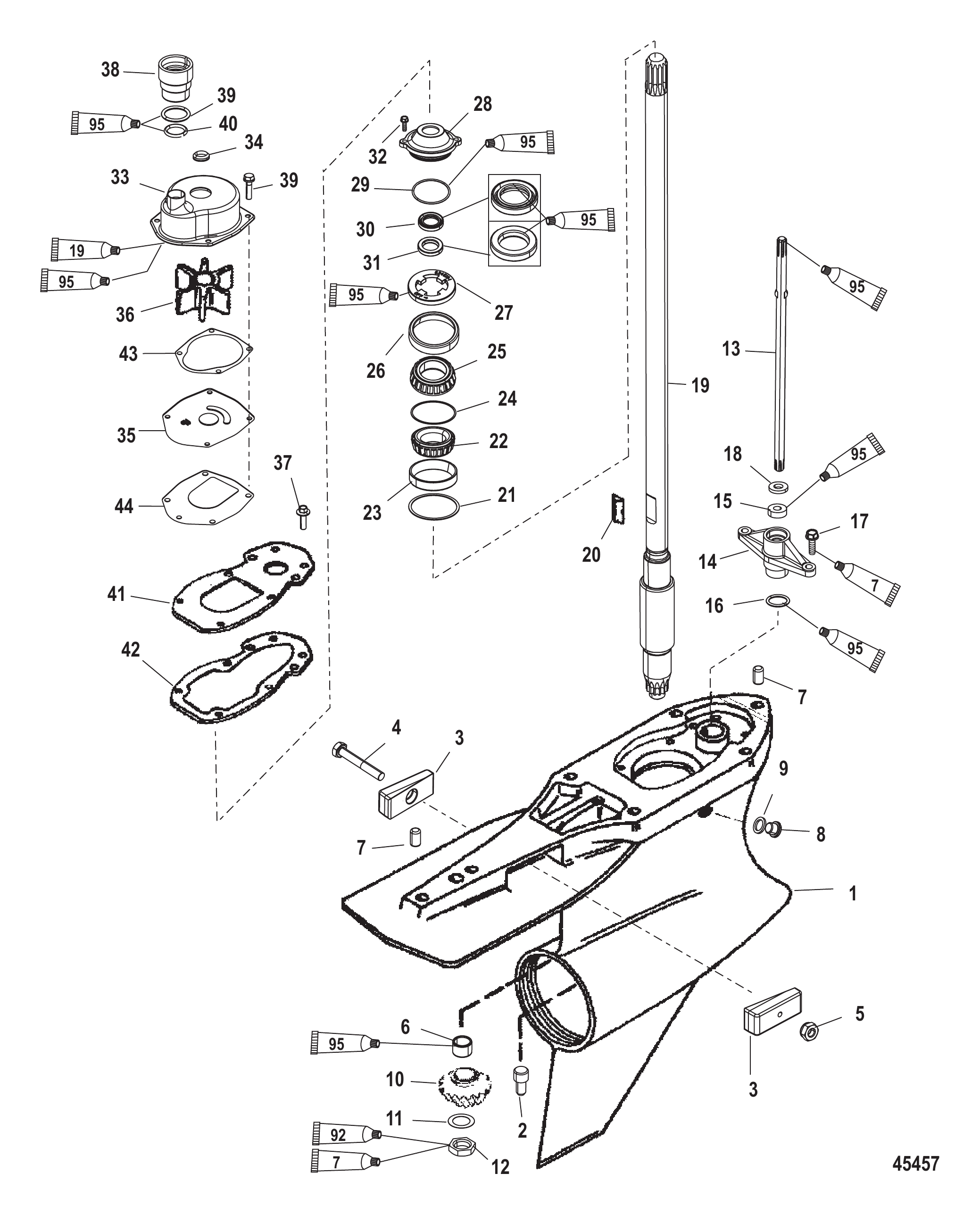 Gear Housing (Driveshaft) Standard Rotation-Sportmaster