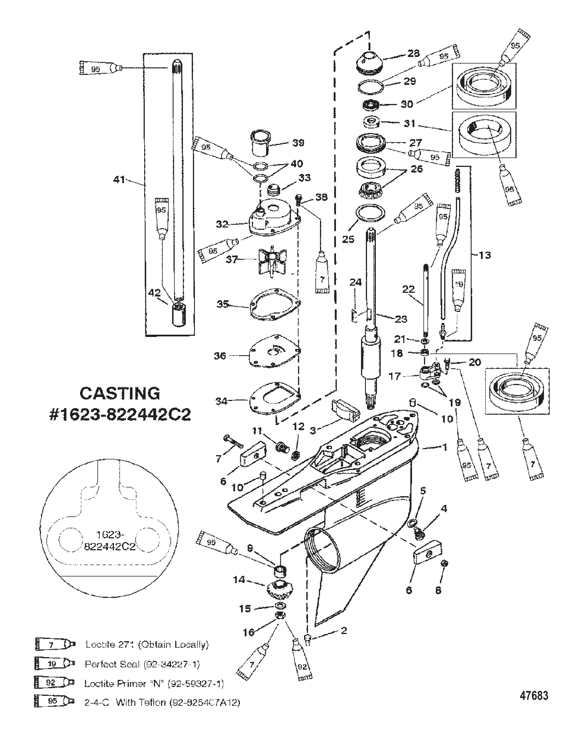 GEAR HSG (DRIVE SHAFT)COUNTER ROTATION(G437999 &amp; BELOW)