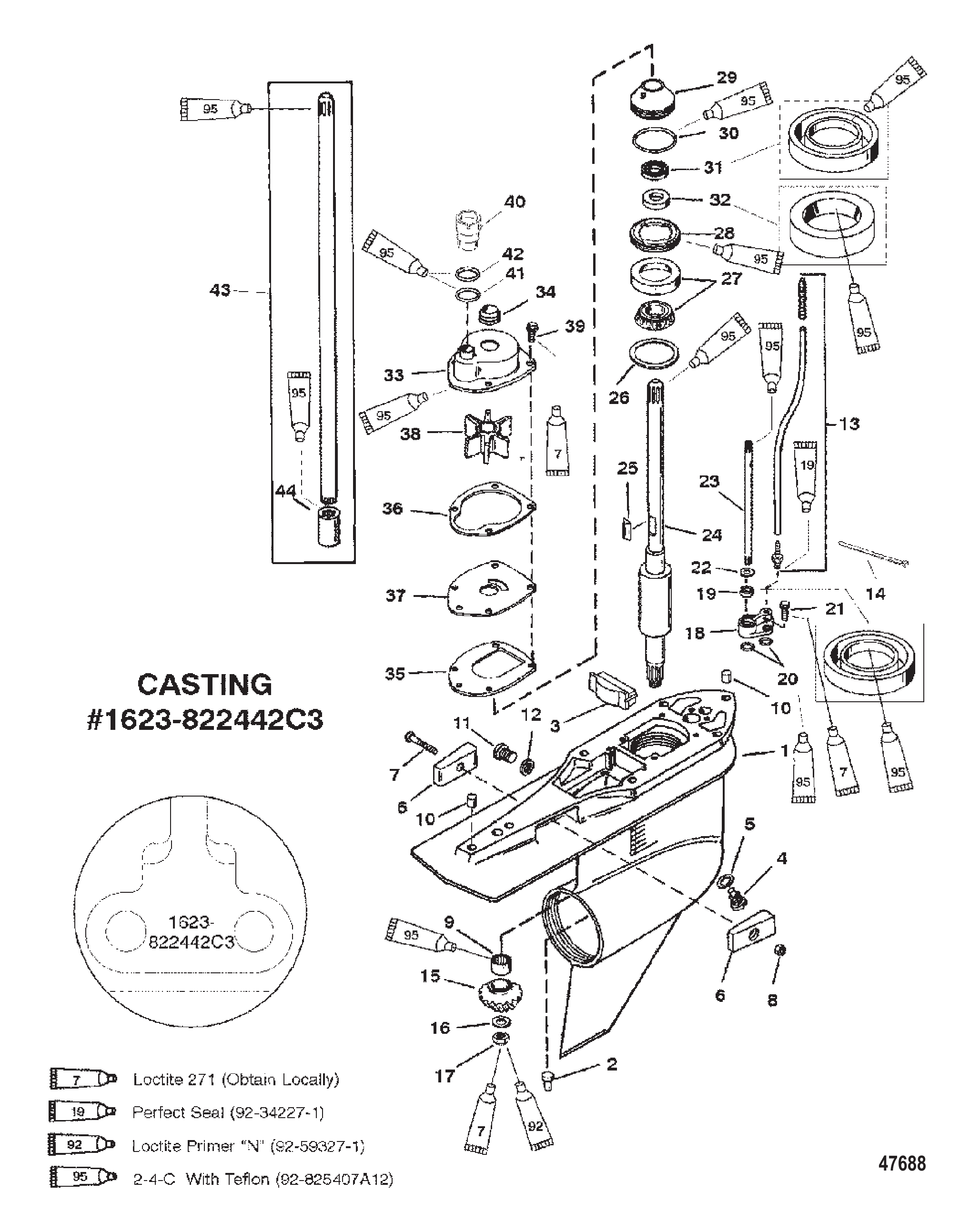 GEAR HSG (DRIVE SHAFT)COUNTER ROTATION(G438000 &amp; UP)