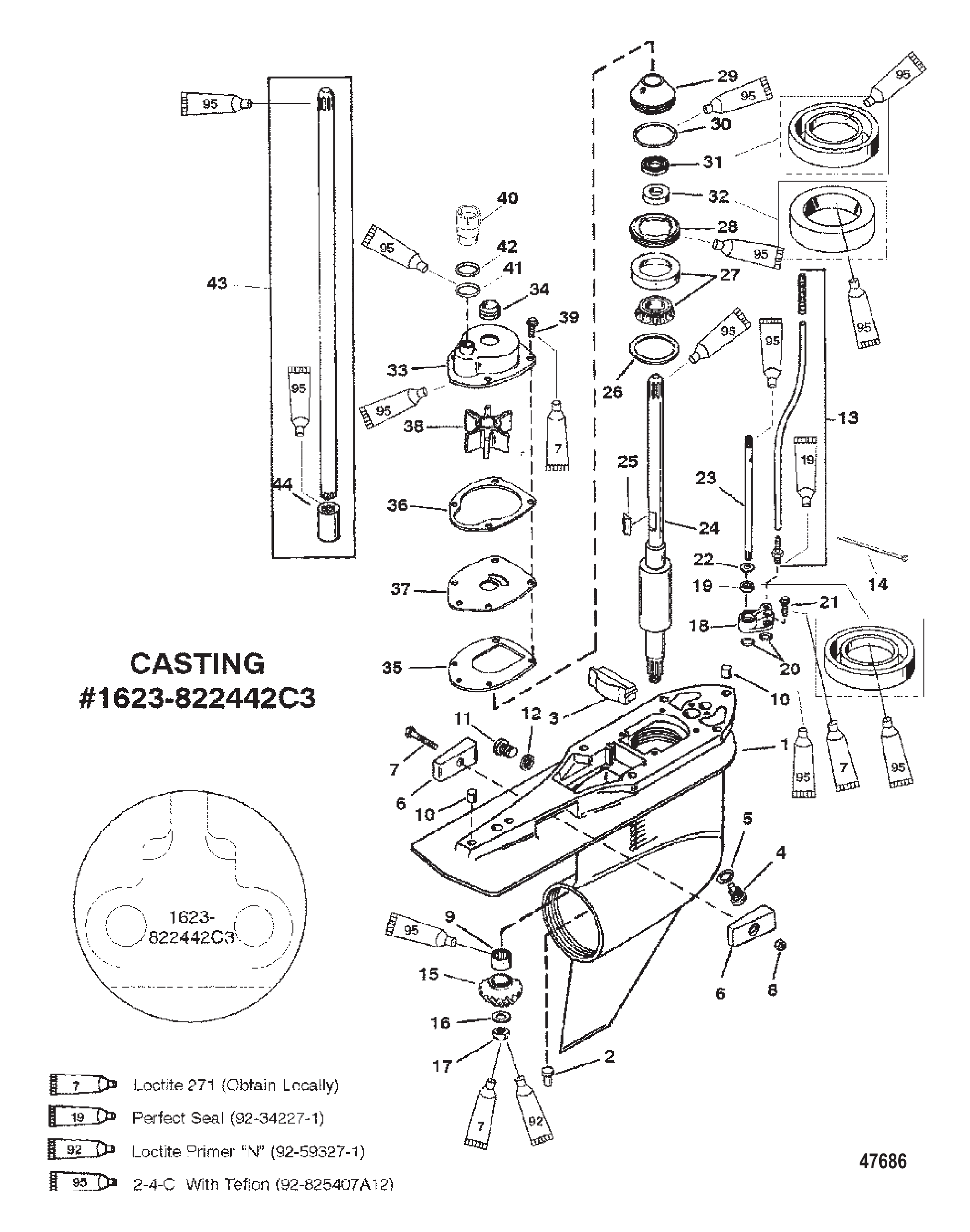 GEAR HSG (DRIVE SHAFT)STD. ROTATION(G438000 &amp; UP)