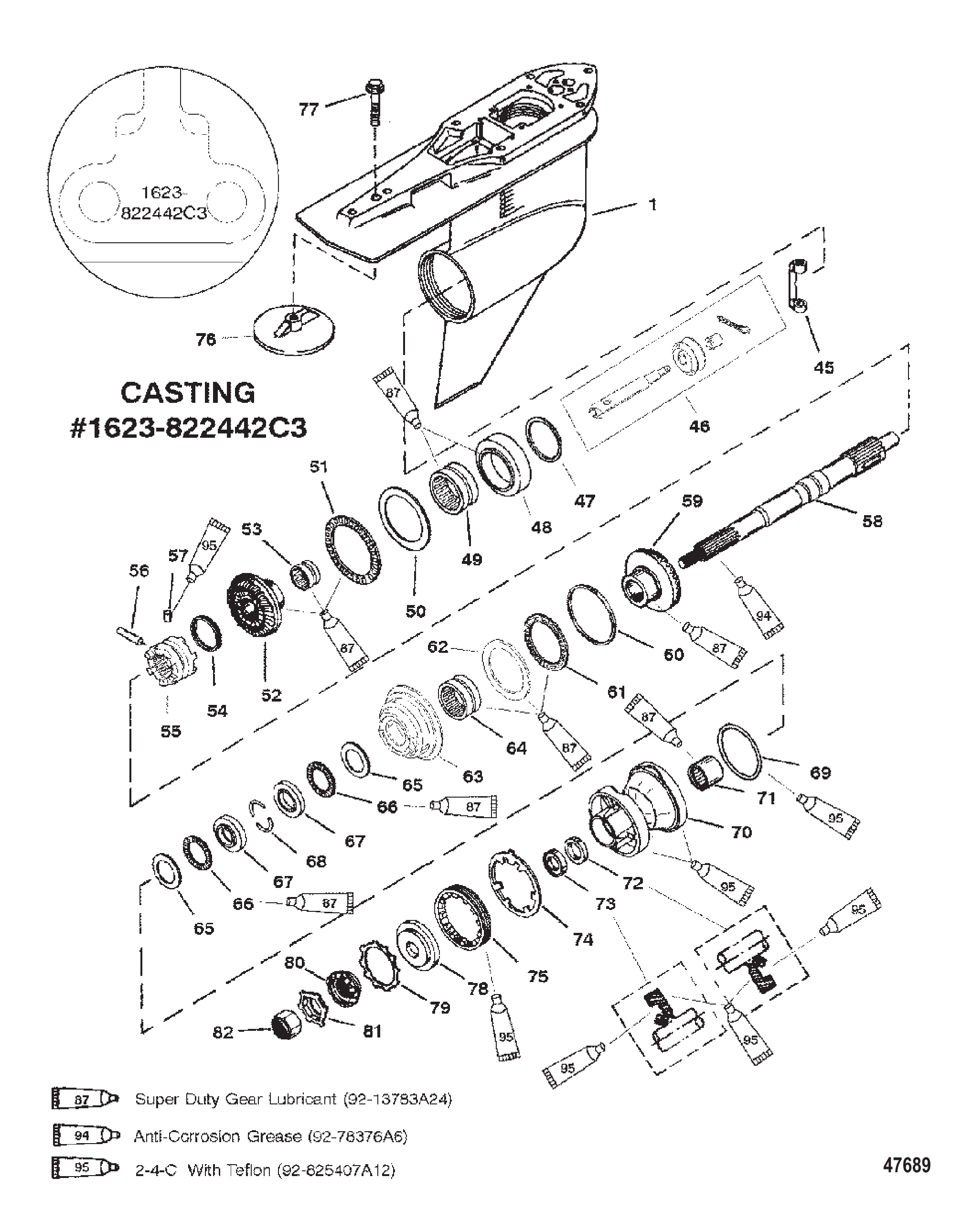 GEAR HSG (PROP SHAFT)COUNTER ROTATION(G438000 &amp; UP)