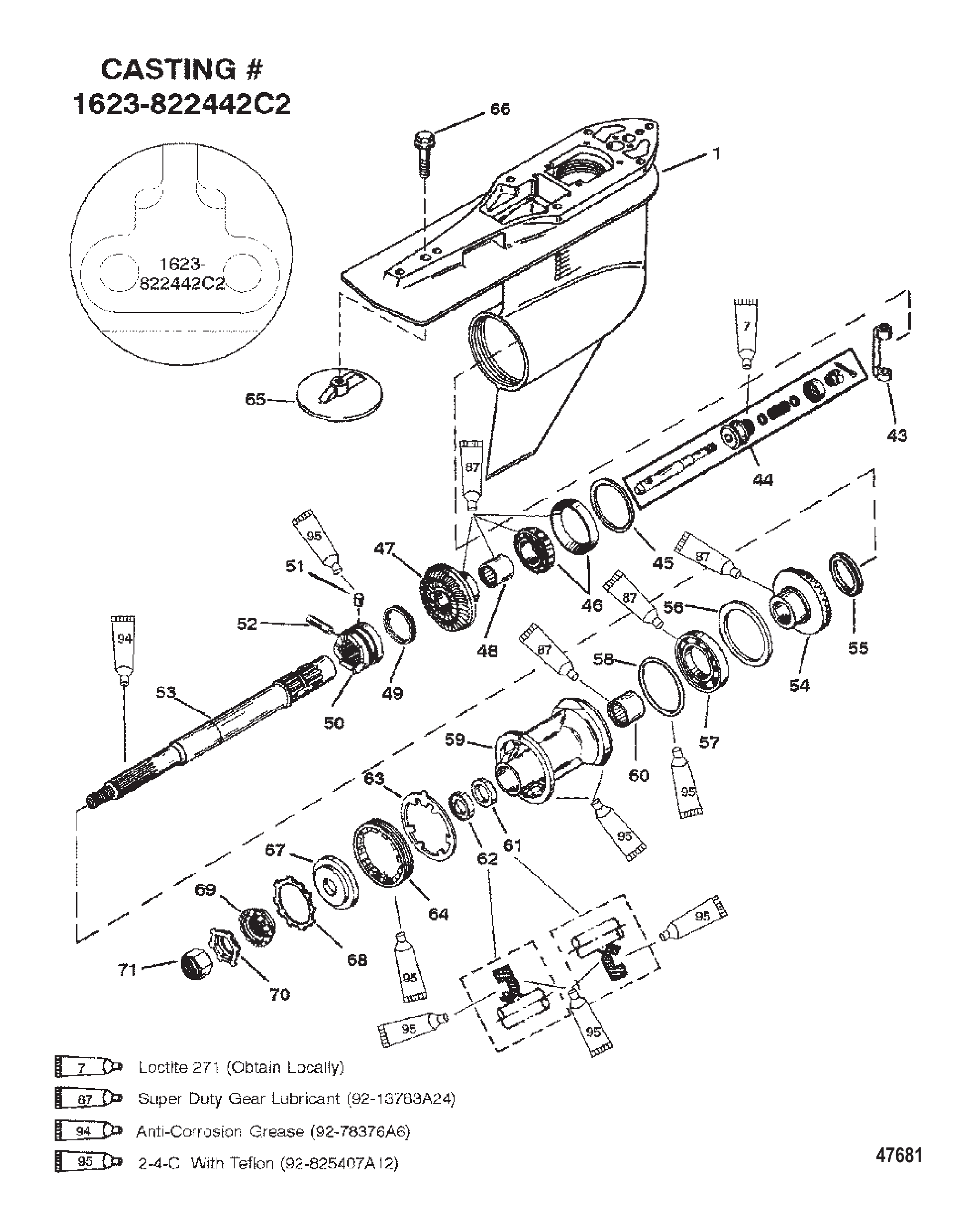 GEAR HSG (PROP SHAFT)STD. ROTATION(G437999 &amp; BELOW)