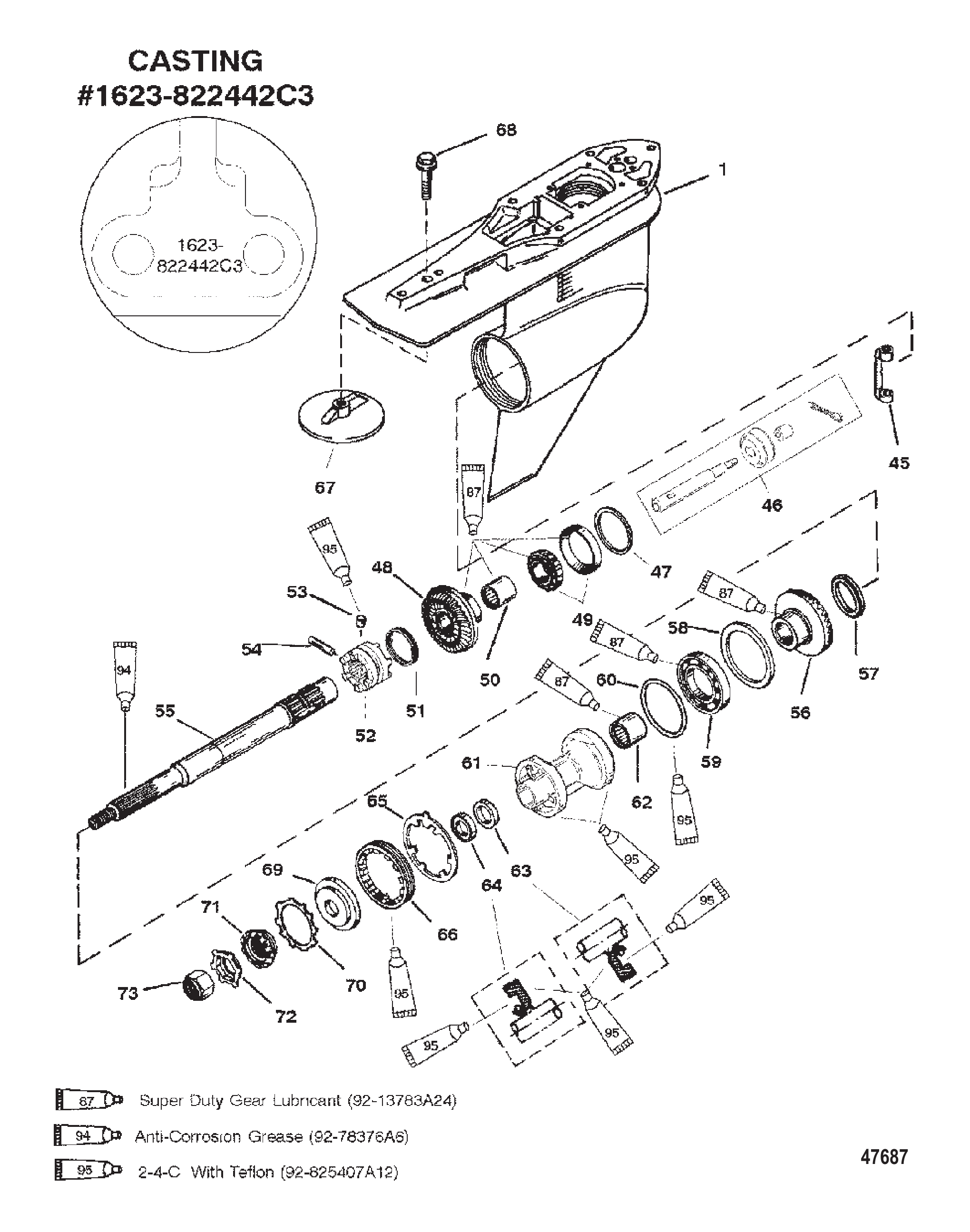 GEAR HSG (PROP SHAFT)STD. ROTATION(G438000 &amp; UP)