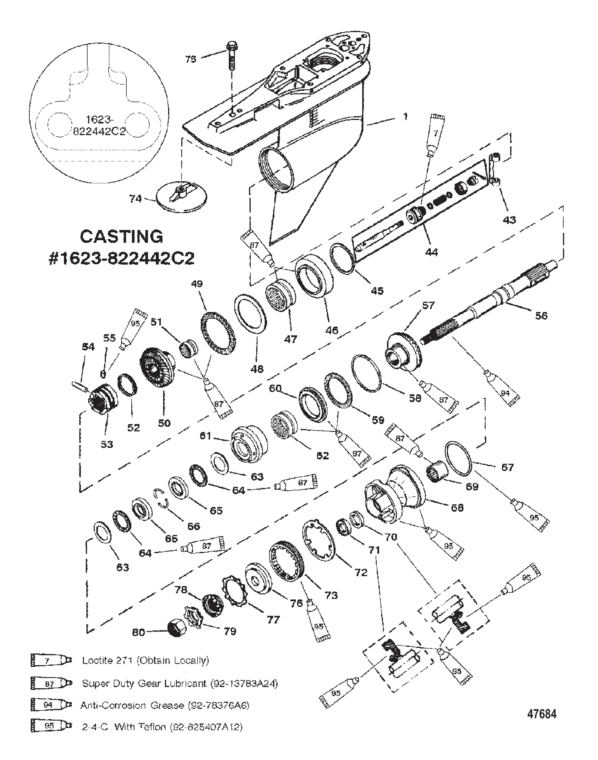 GEAR HS (PROP SHAFT)COUNTER ROTATION(G437999 &amp; BELOW)