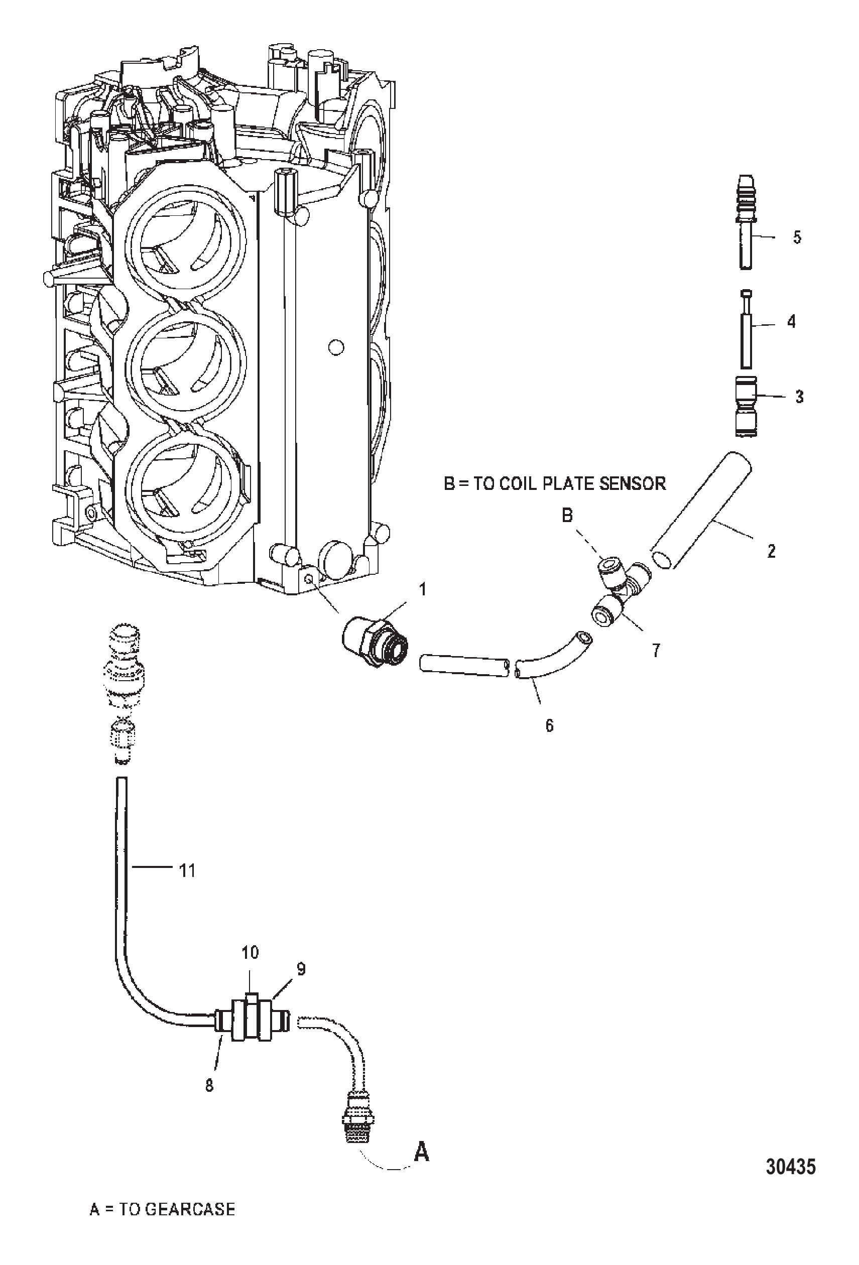 SPEEDO/BLOCK PRESSURE SYSTEM (S/N-0T409000 &amp; UP)