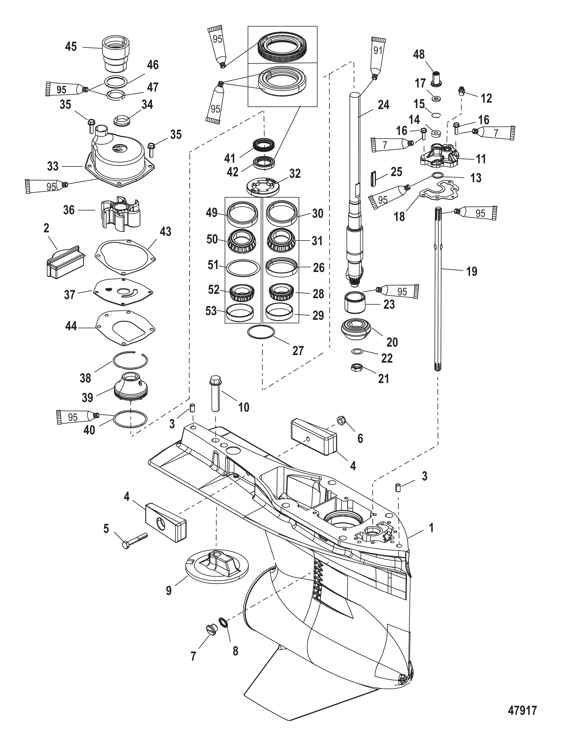 Gear Housing Driveshaft-Standard/Counter Rotation