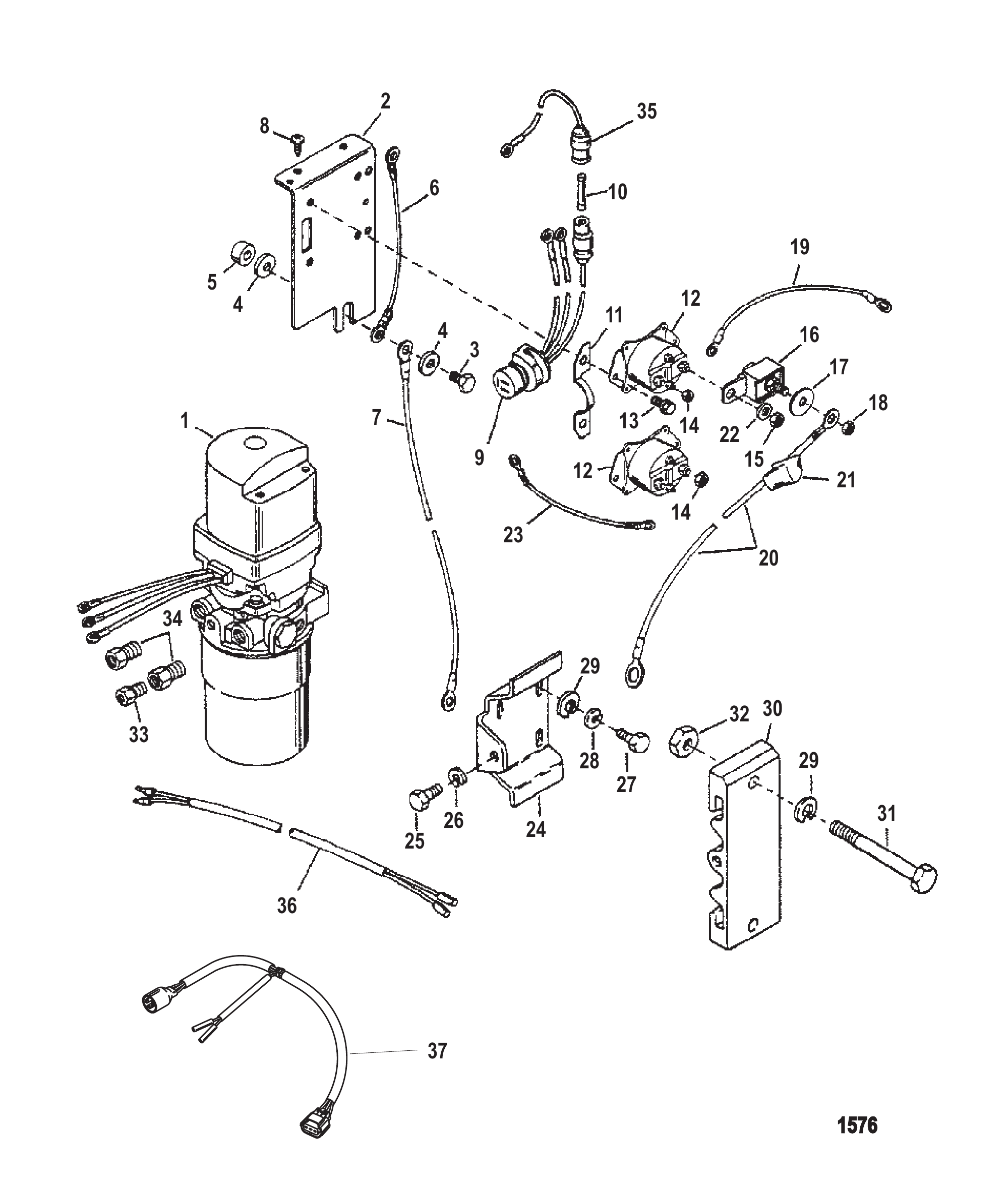 HYDRAULIC PUMP AND MOUNTING BRACKETS