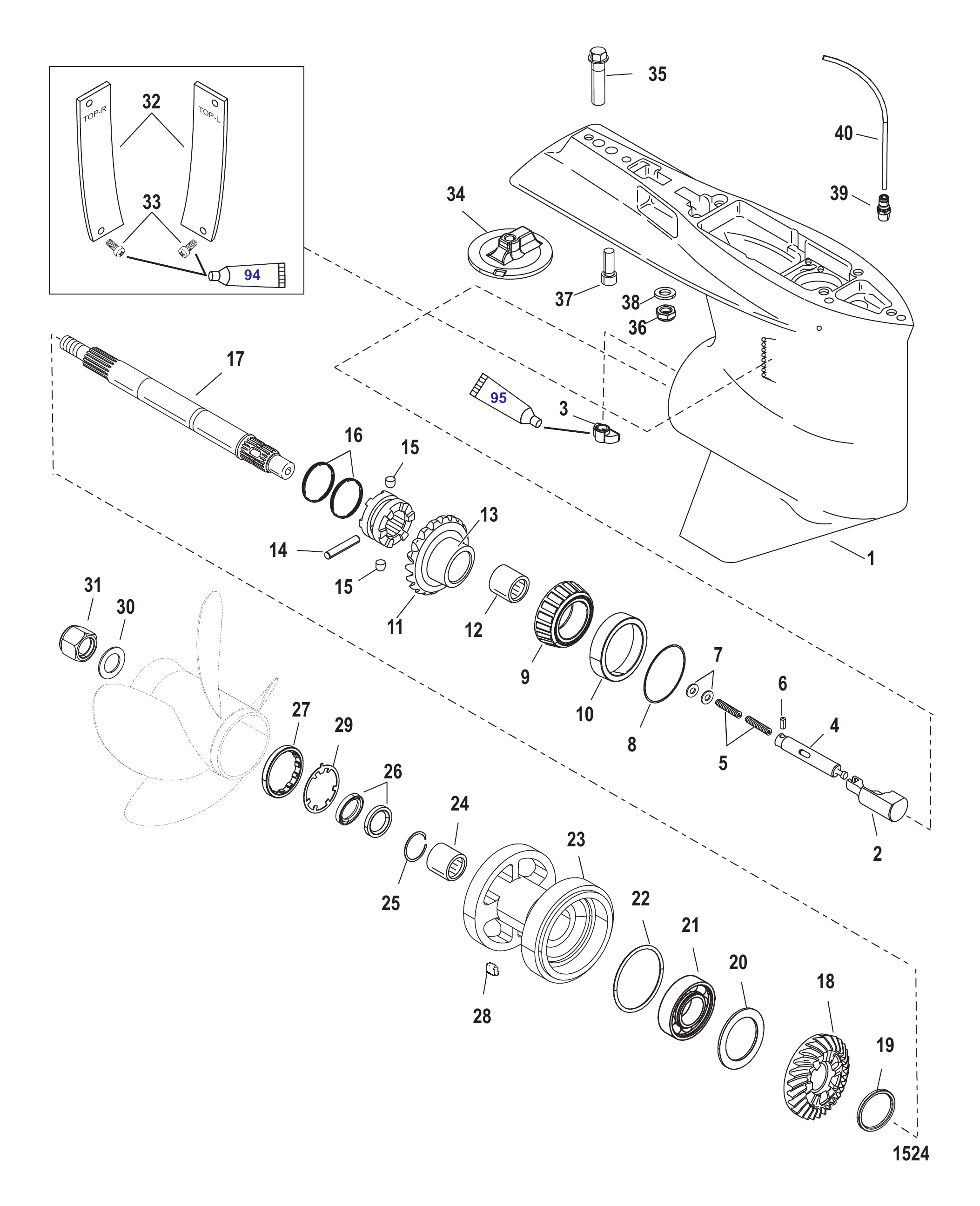 齿轮箱螺旋桨轴-TorqueMaster型 Gear Housing Propeller Shaft Torque Master