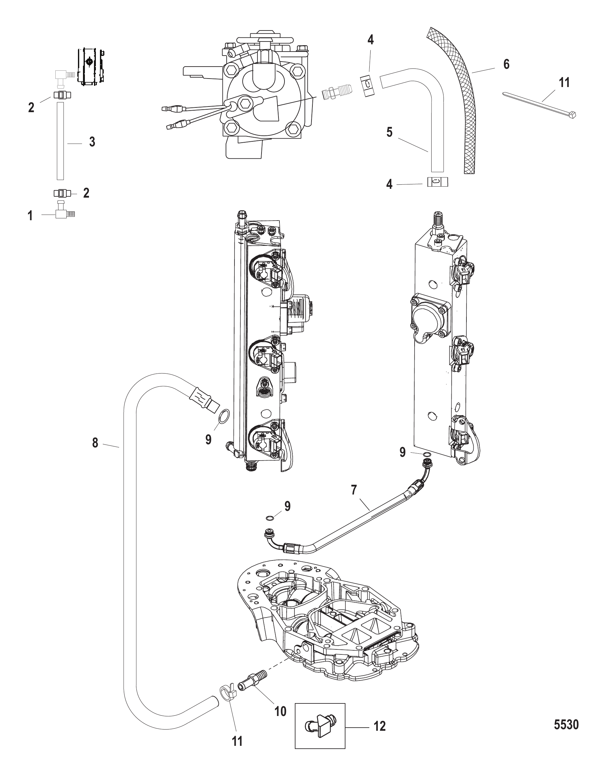 Air Hoses (S/N 1E050628 &amp; Below)