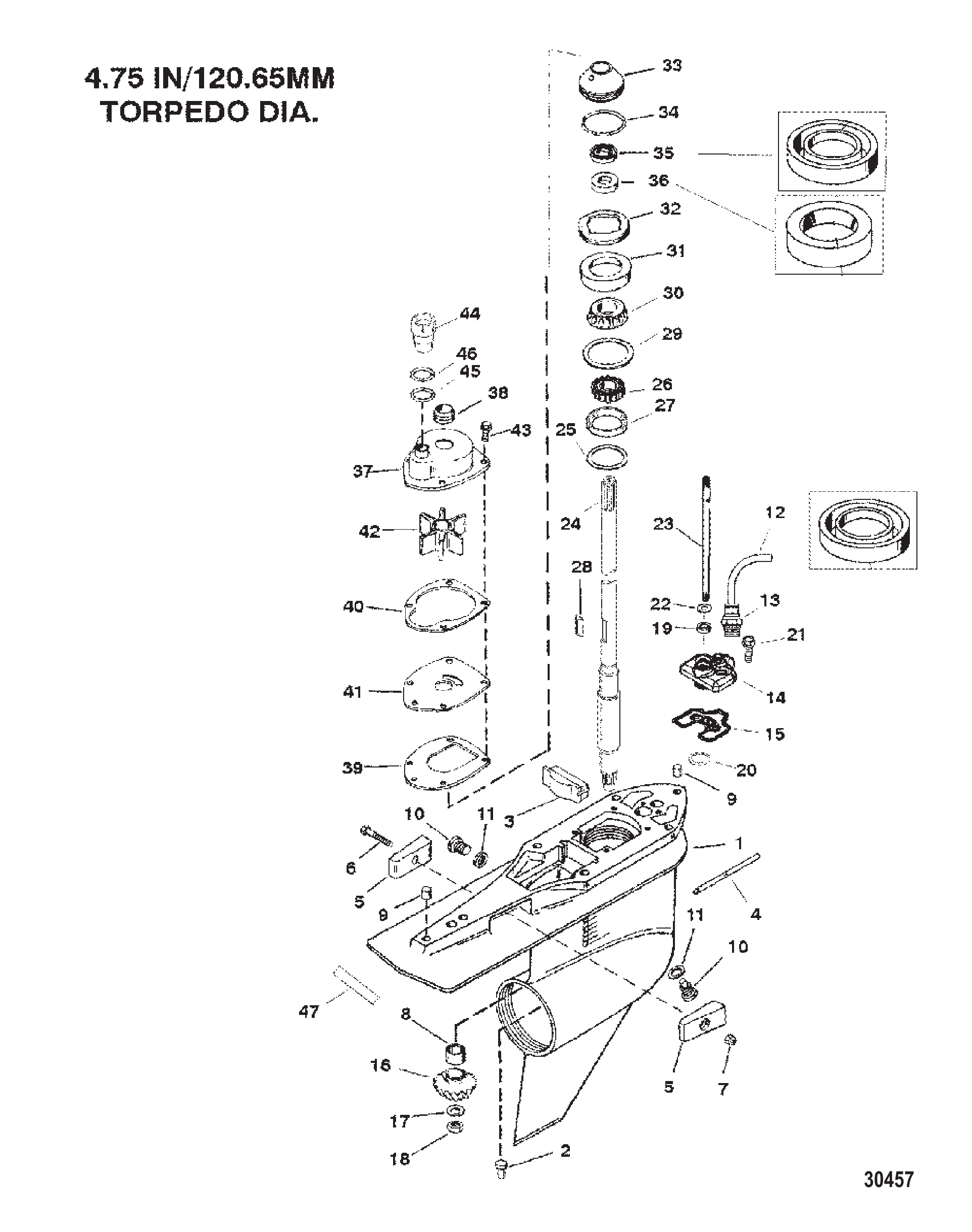 齿轮箱（驱动轴）（反向旋转） GEAR HOUSING (DRIVESHAFT)(COUNTER ROTATION)