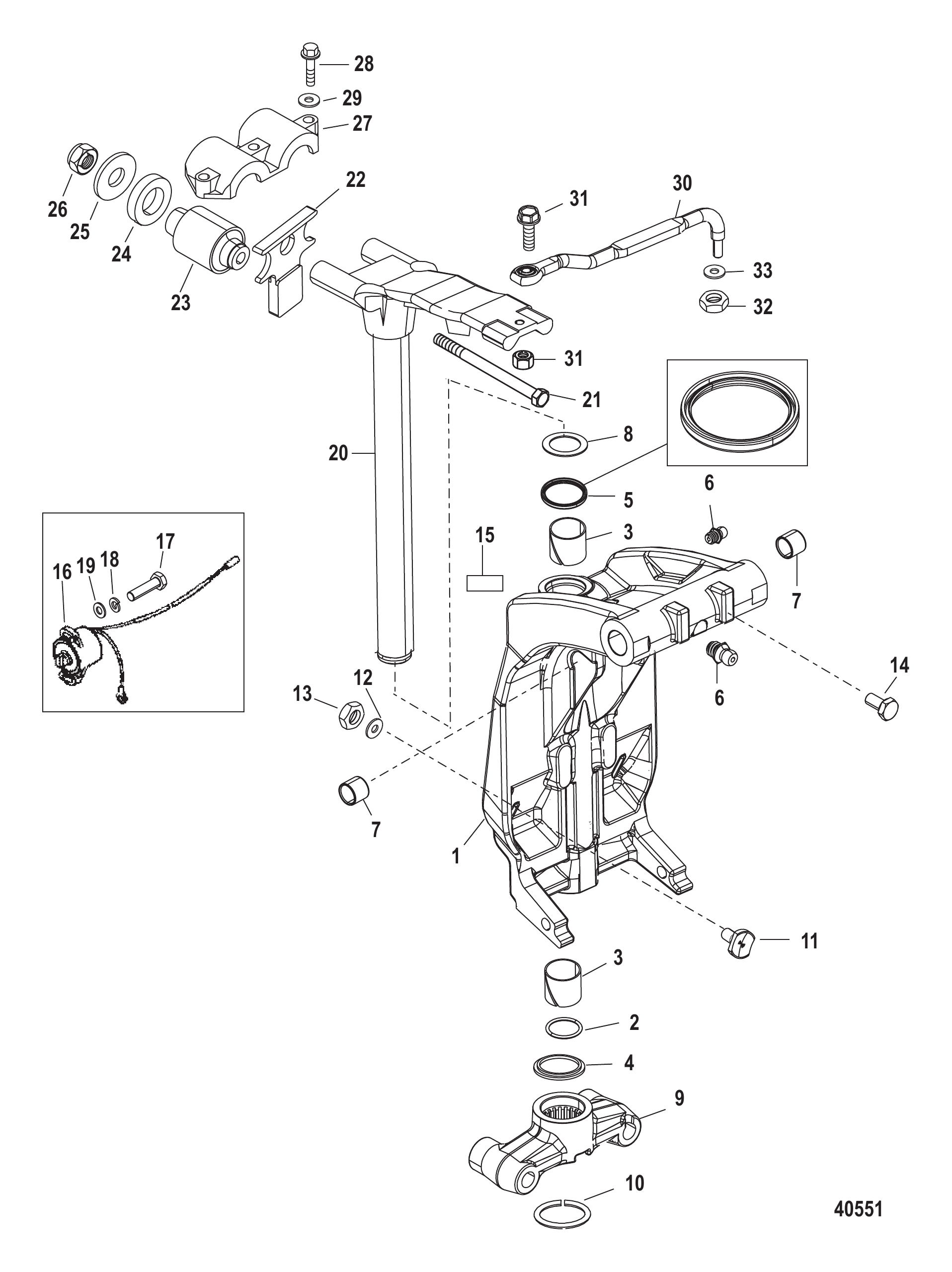 Swivel Bracket and Steering Arm