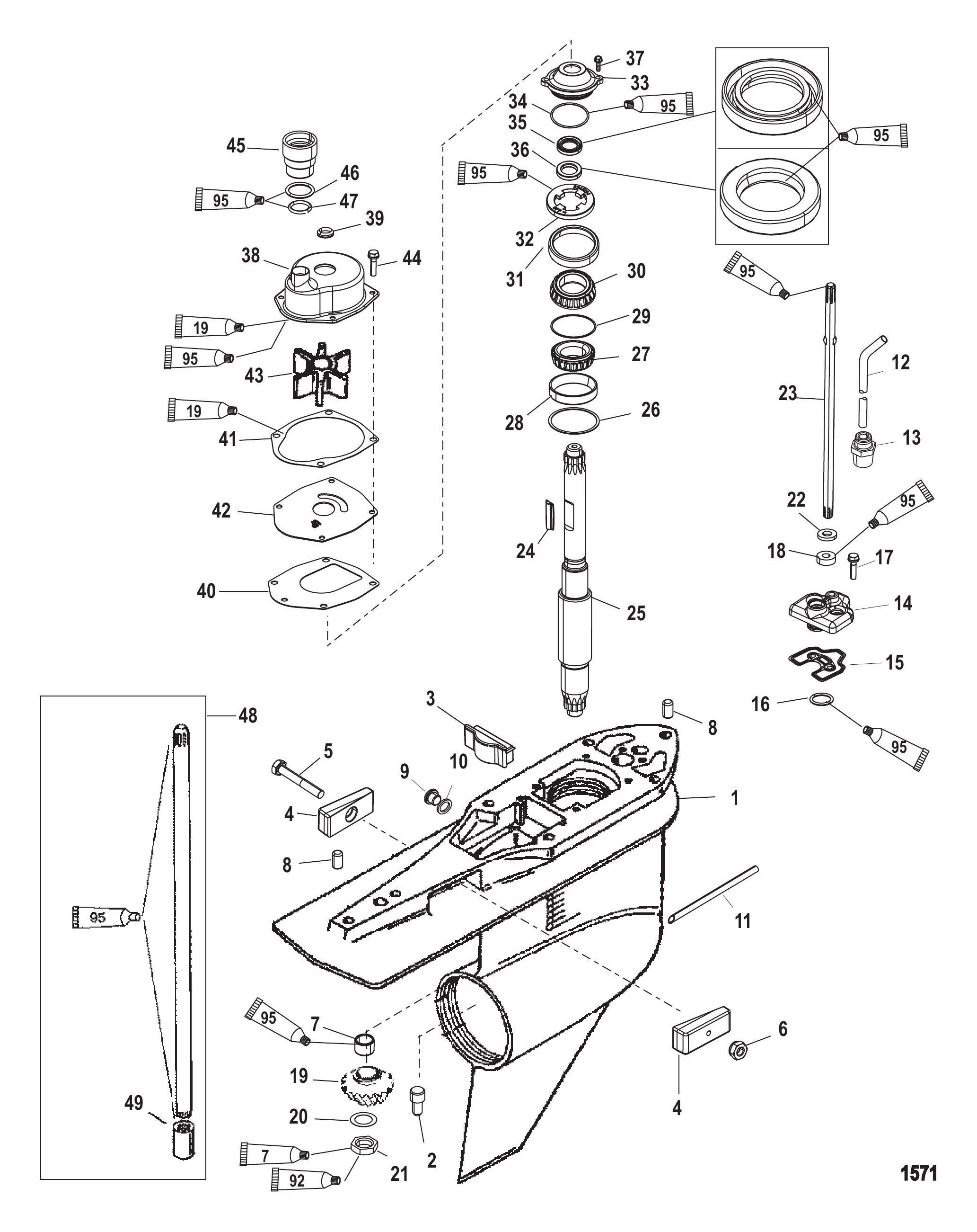 Gear Housing Driveshaft - TorqueMaster