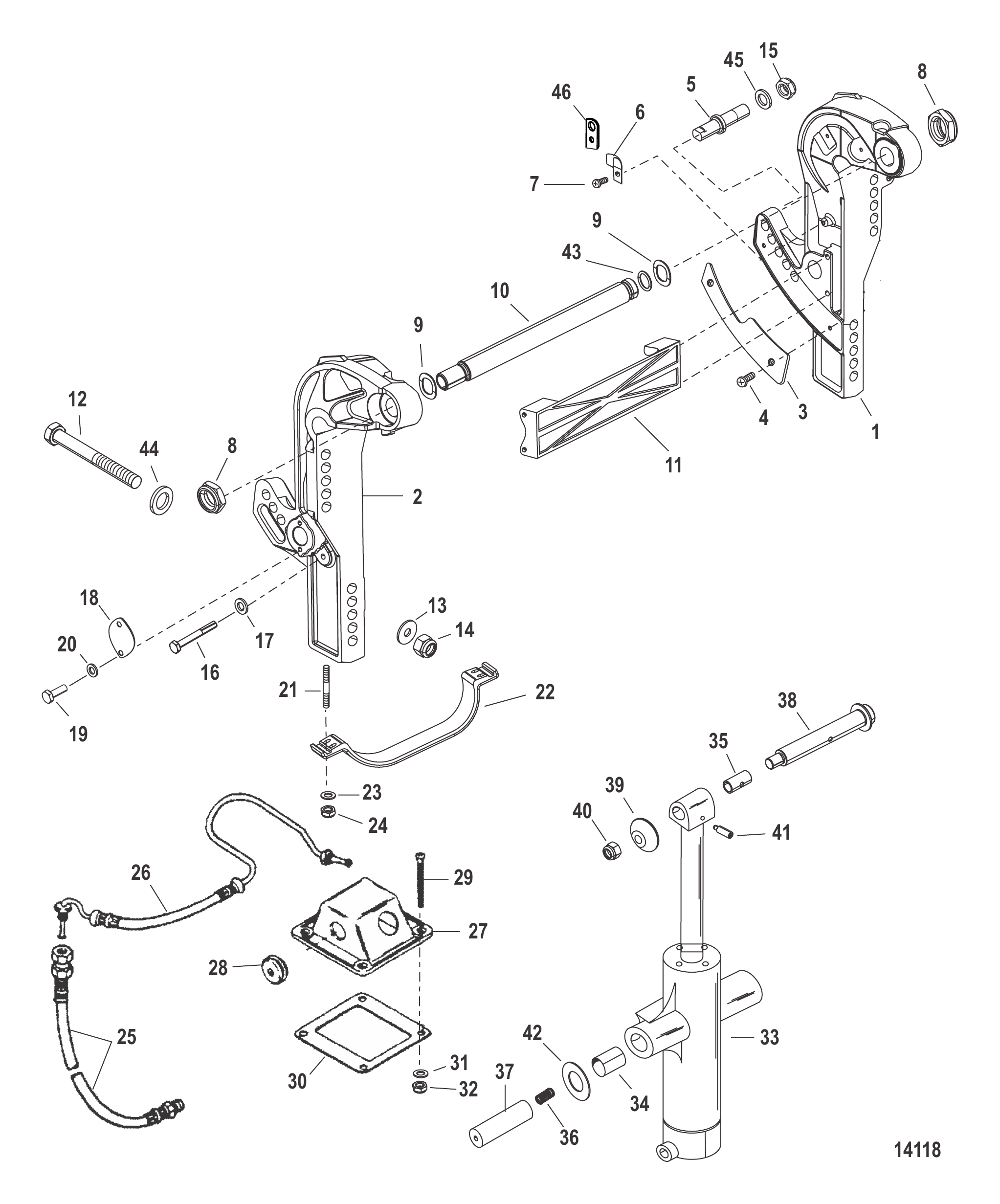 Transom Bracket (Heavy Duty)