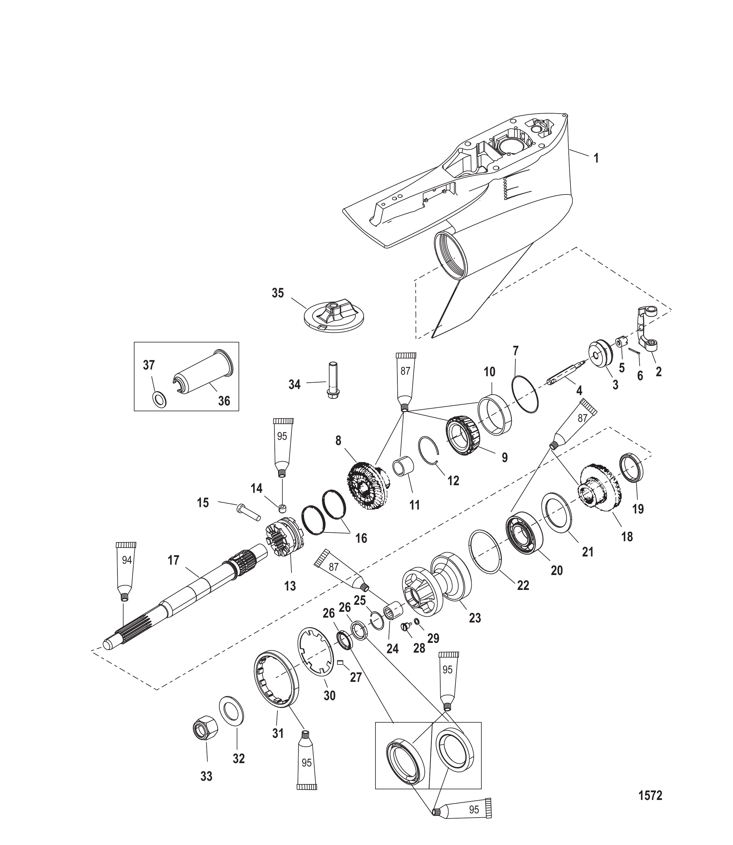 齿轮箱螺旋桨轴-TorqueMaster型 Gear Housing Propeller Shaft - TorqueMaster