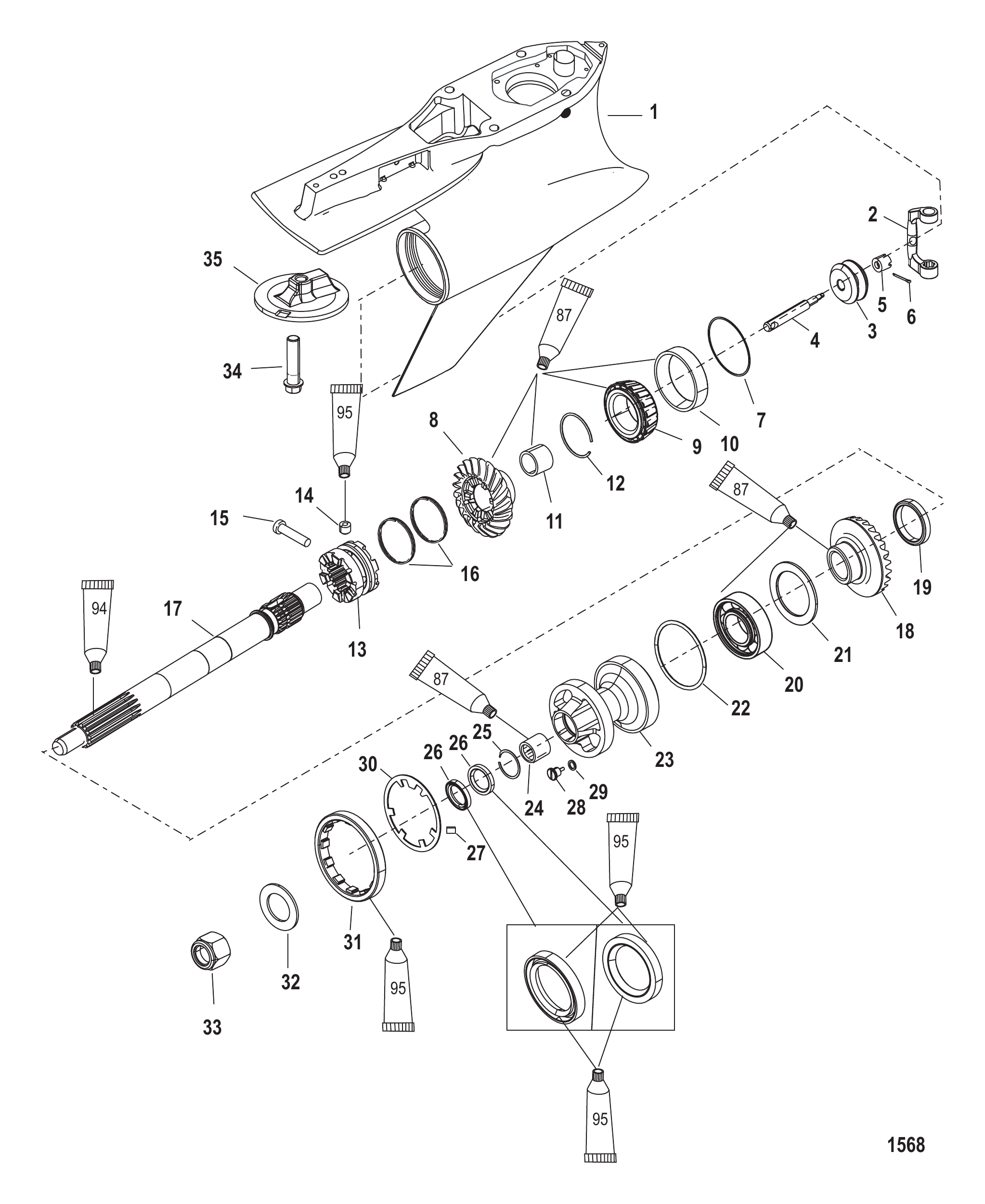 Gear Housing Prop Shaft-Standard-Sportmaster