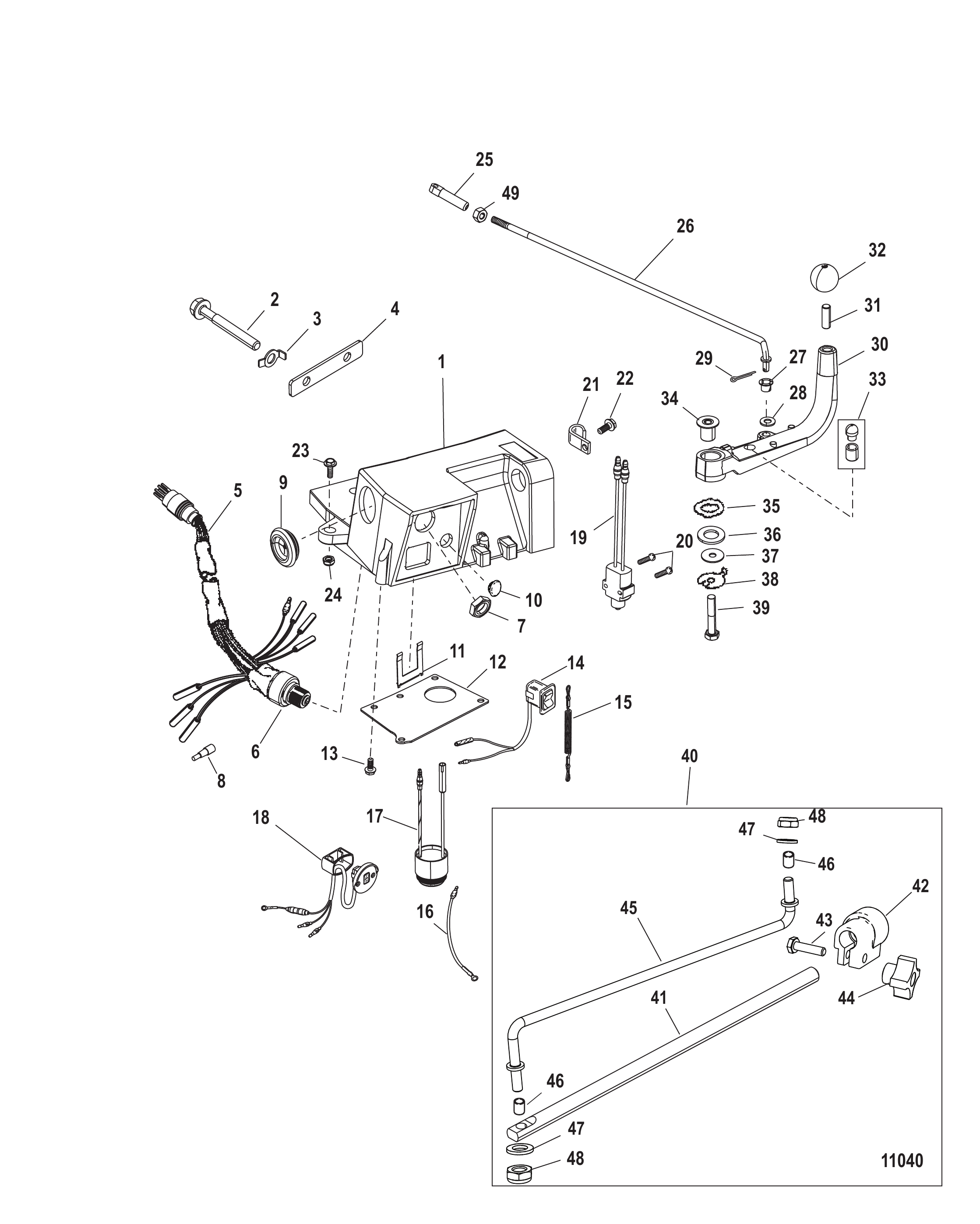 转向手柄套件组件 896648A02 Steering Handle Kit Components 896648A02