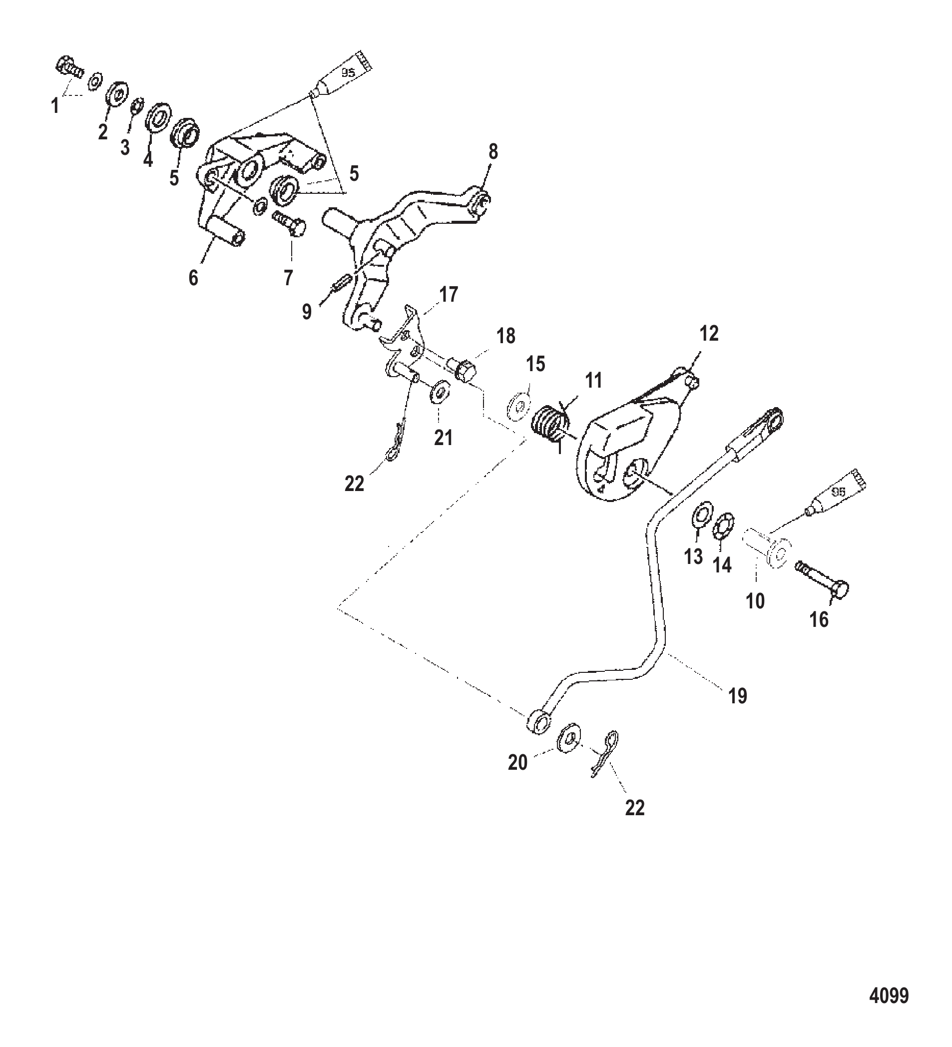 油门杆及联动装置 Throttle Lever and Linkage