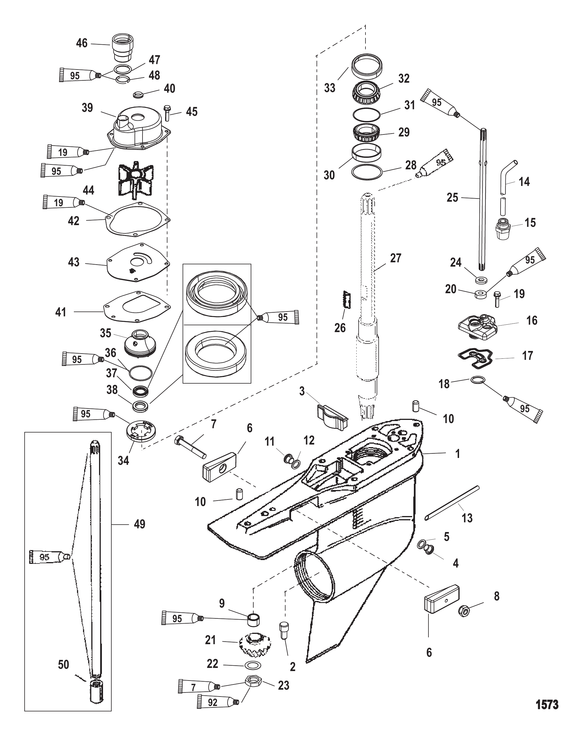齿轮箱驱动轴-标准/反转-FleetMaster Gear Housing Driveshaft-Standard/Counter-FleetMaster