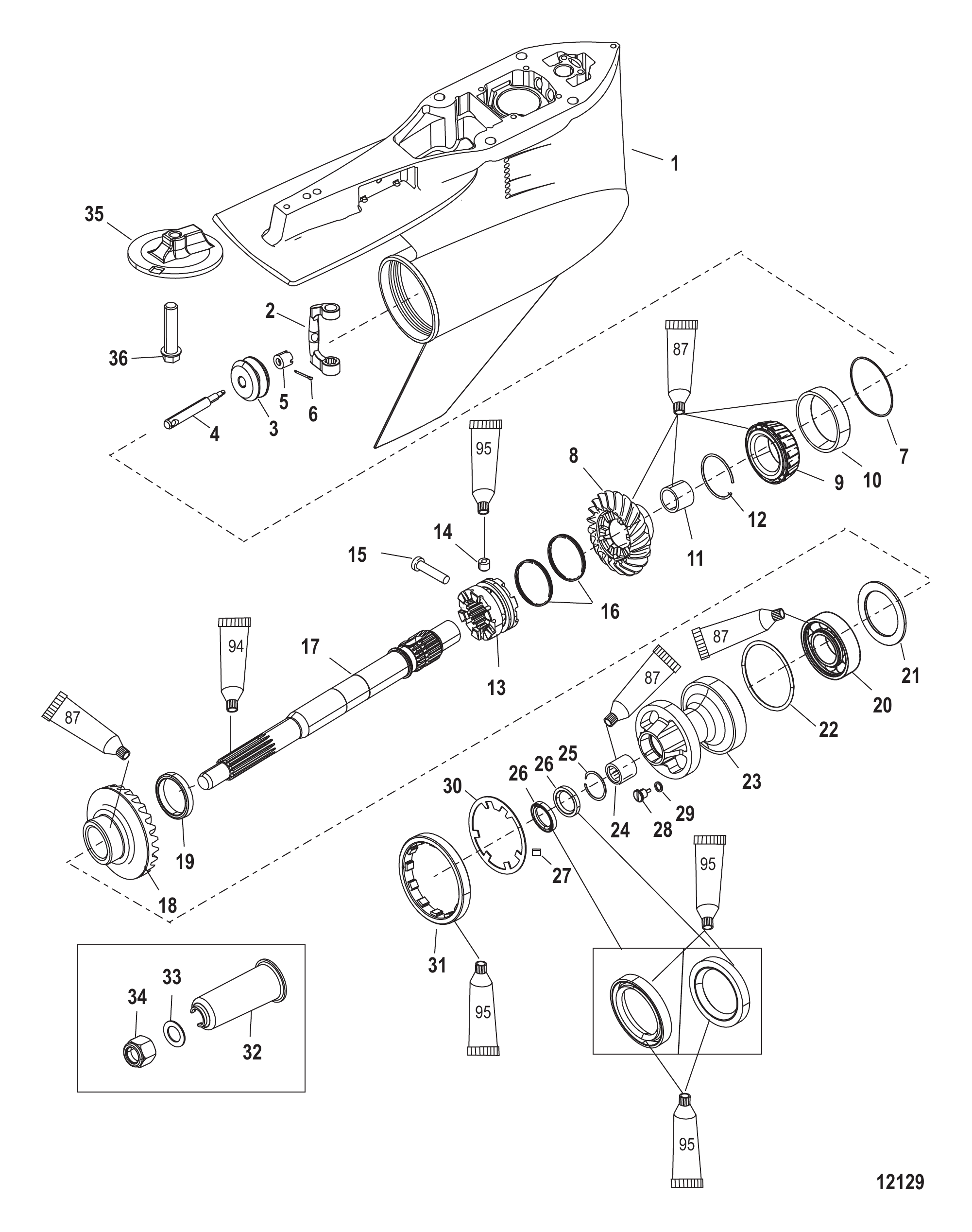 齿轮箱螺旋桨轴-标准型-FleetMaster Gear Housing Propeller Shaft-Standard-FleetMaster