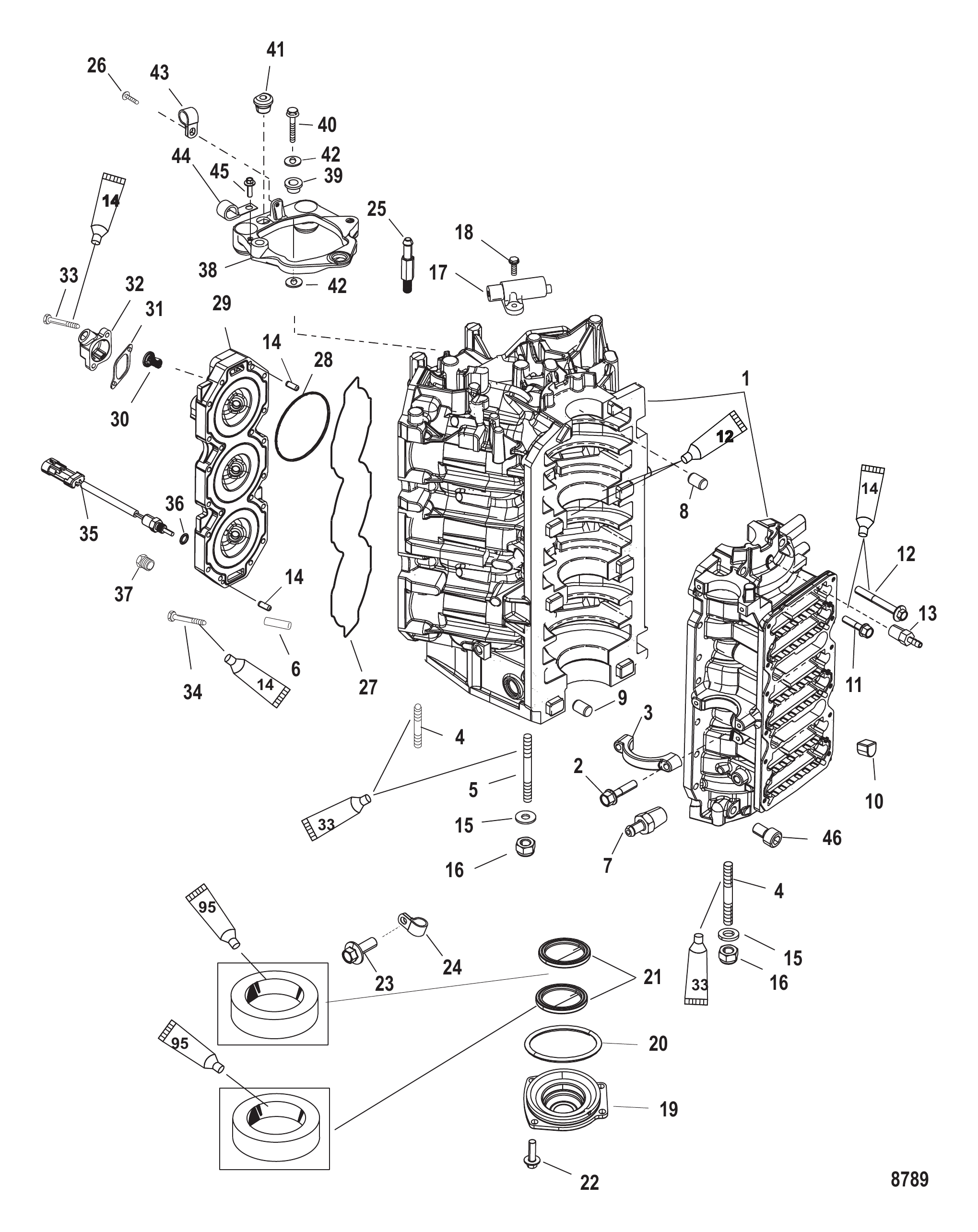 气缸体与端盖 Cylinder Block and End Cap