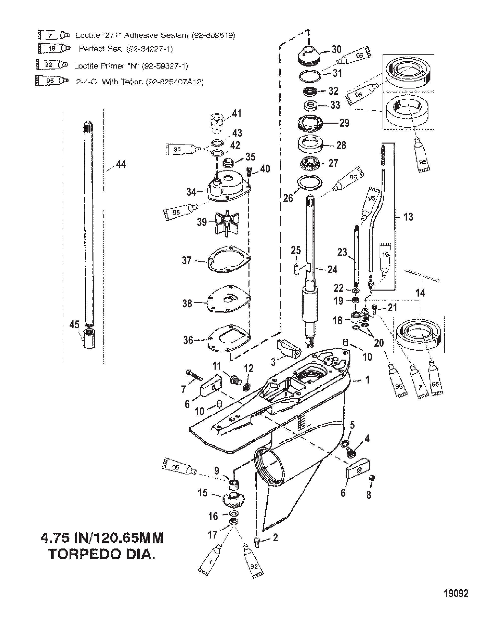 Gear Hsg (Driveshaft) (C/R)(S/N-0G960499 &amp; Below)