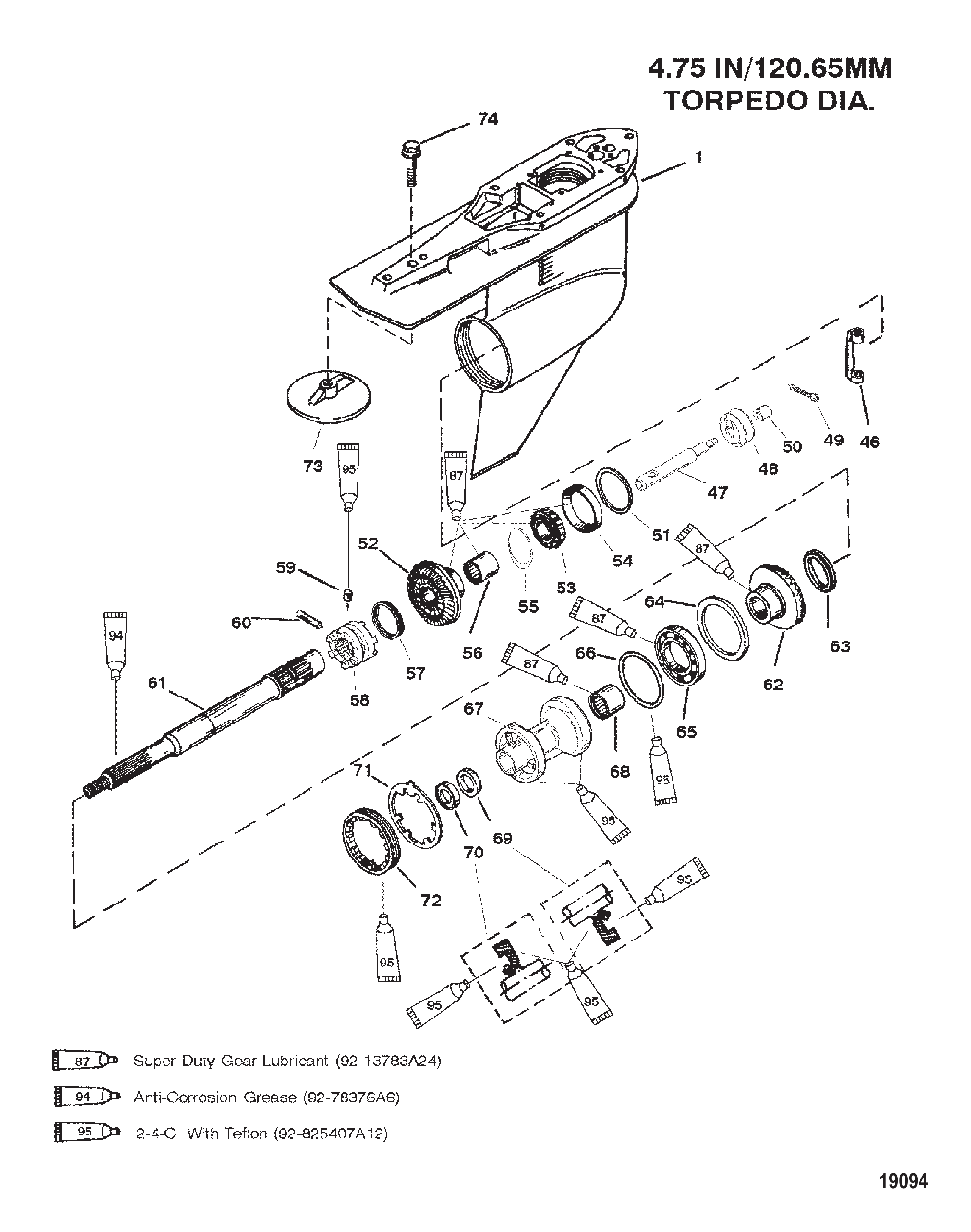 Gear Hsg (Propshaft) (Std)(S/N-0G960499 &amp; Below)