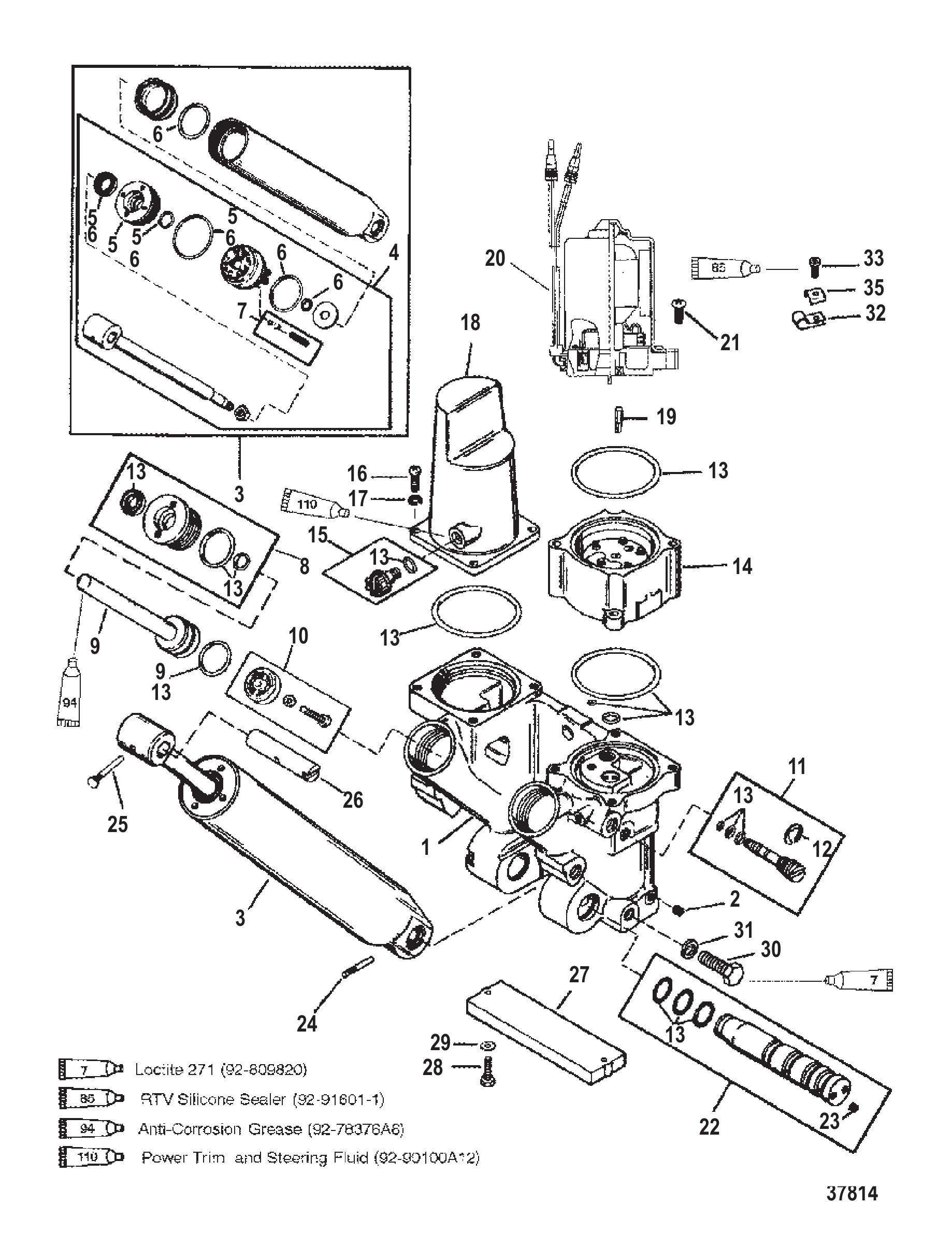 动力升降组件（金属马达壳体） POWER TRIM COMPONENTS Metal Motor Housing