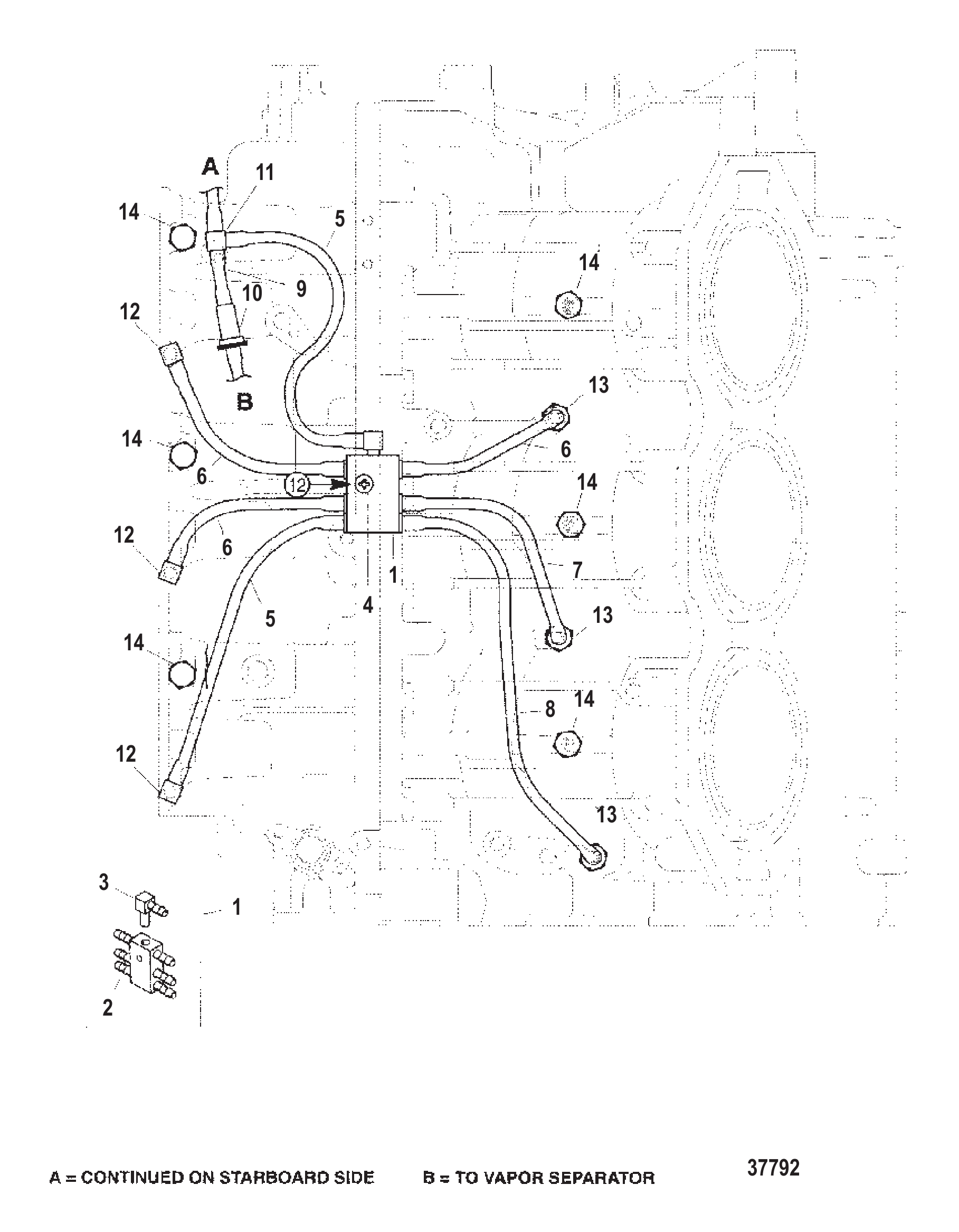 泄放系统(左舷)(序列号0G437999及以下) BLEED SYSTEM (PORT)(S/N-0G437999 AND BELOW)