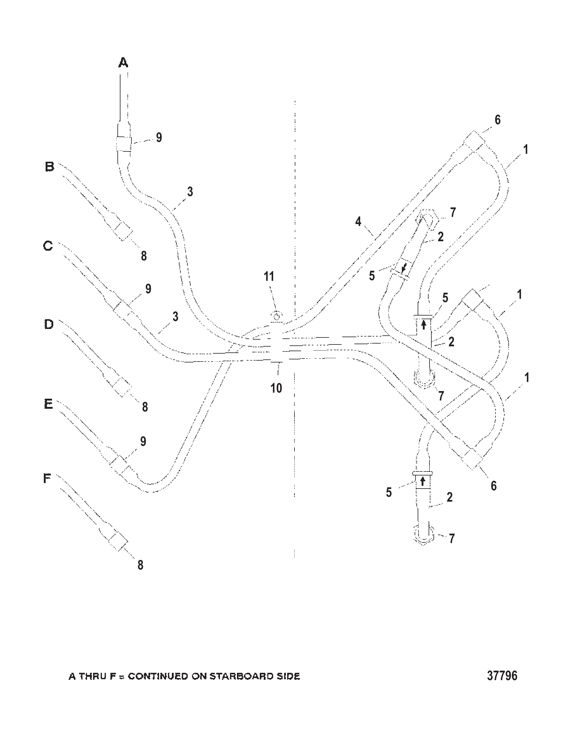 泄放系统(左舷)(序列号0G485989及以上) BLEED SYSTEM (PORT)(S/N-0G485989 AND UP)