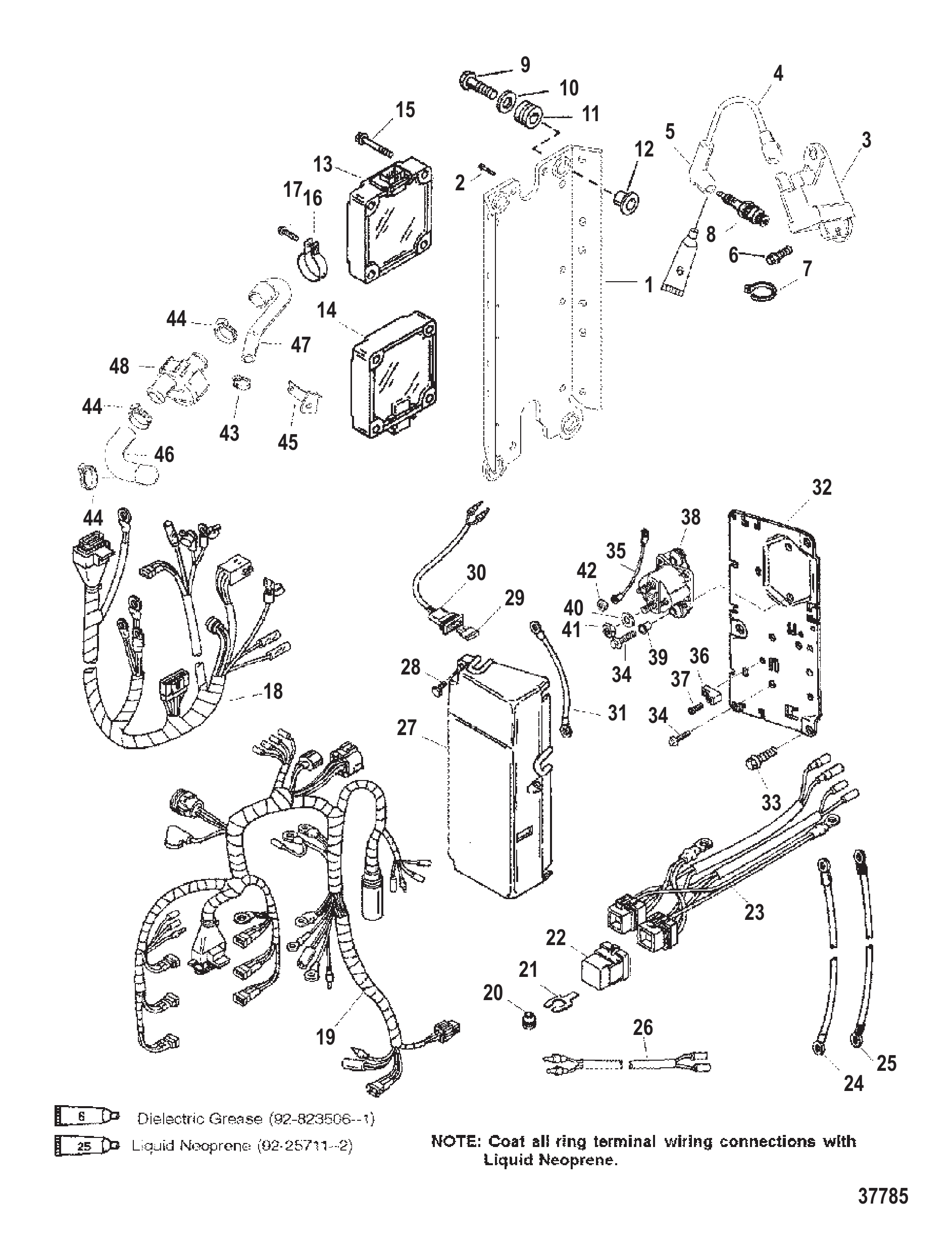 电气元件(序列号0G303046及以上) ELECTRICAL COMPONENTS (S/N-0G303046 AND UP)