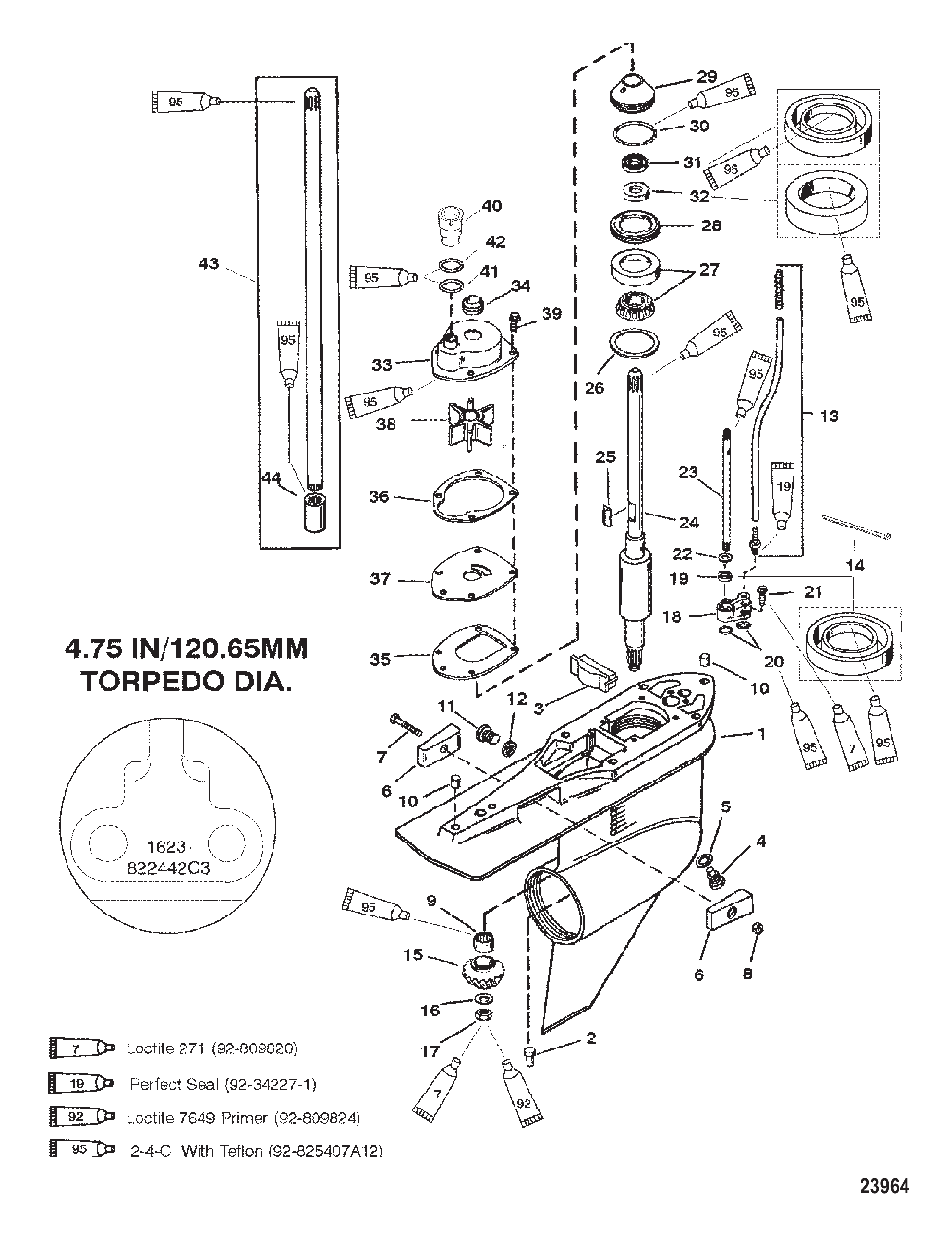 齿轮箱壳体(驱动-标准/反转-0G438000及以上-1623-822442C3) G/HSG DRIVE-STD/COUNTER-0G438000 AND UP-1623-822442C3