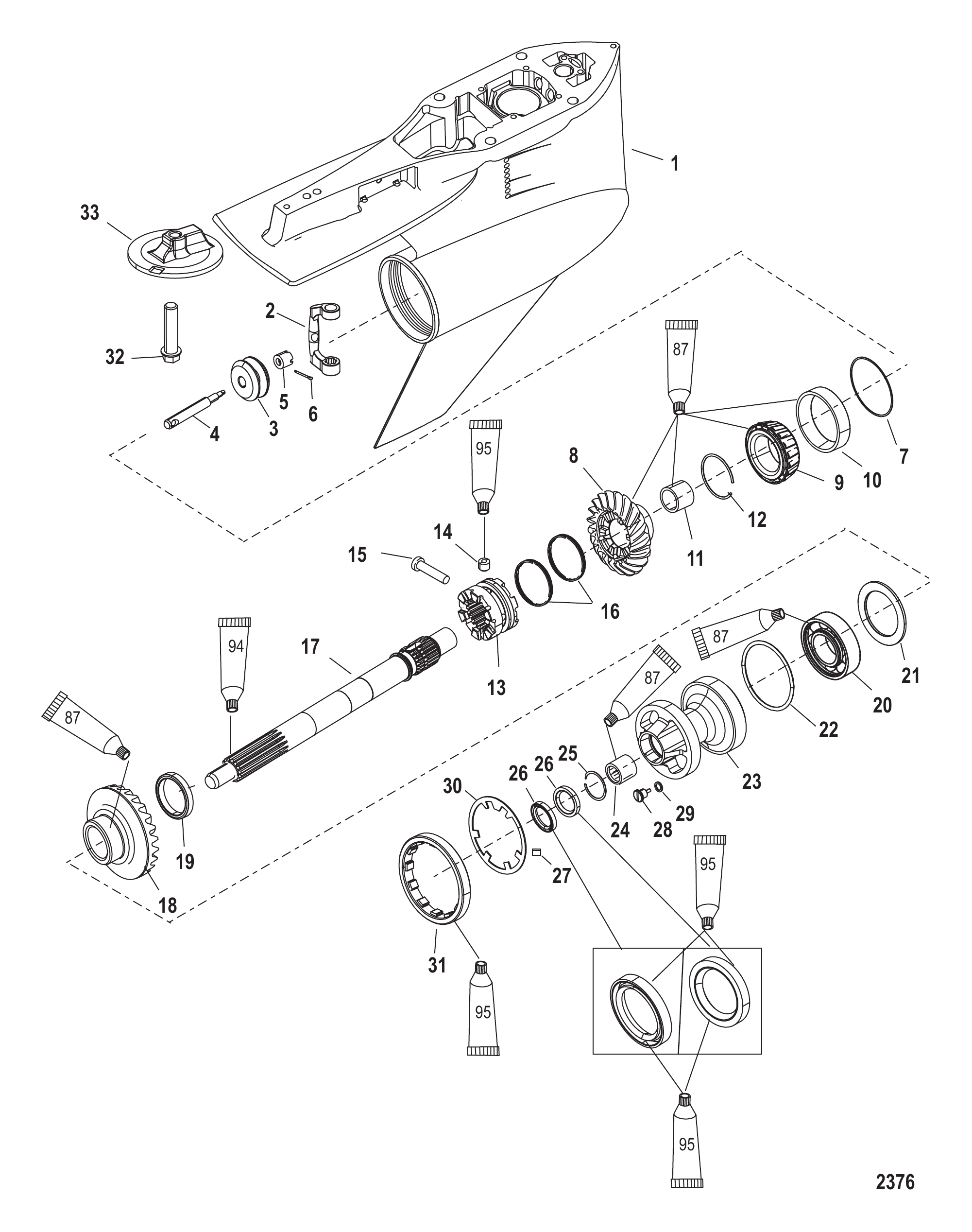 Gear Housing Propeller Shaft - Torque Master