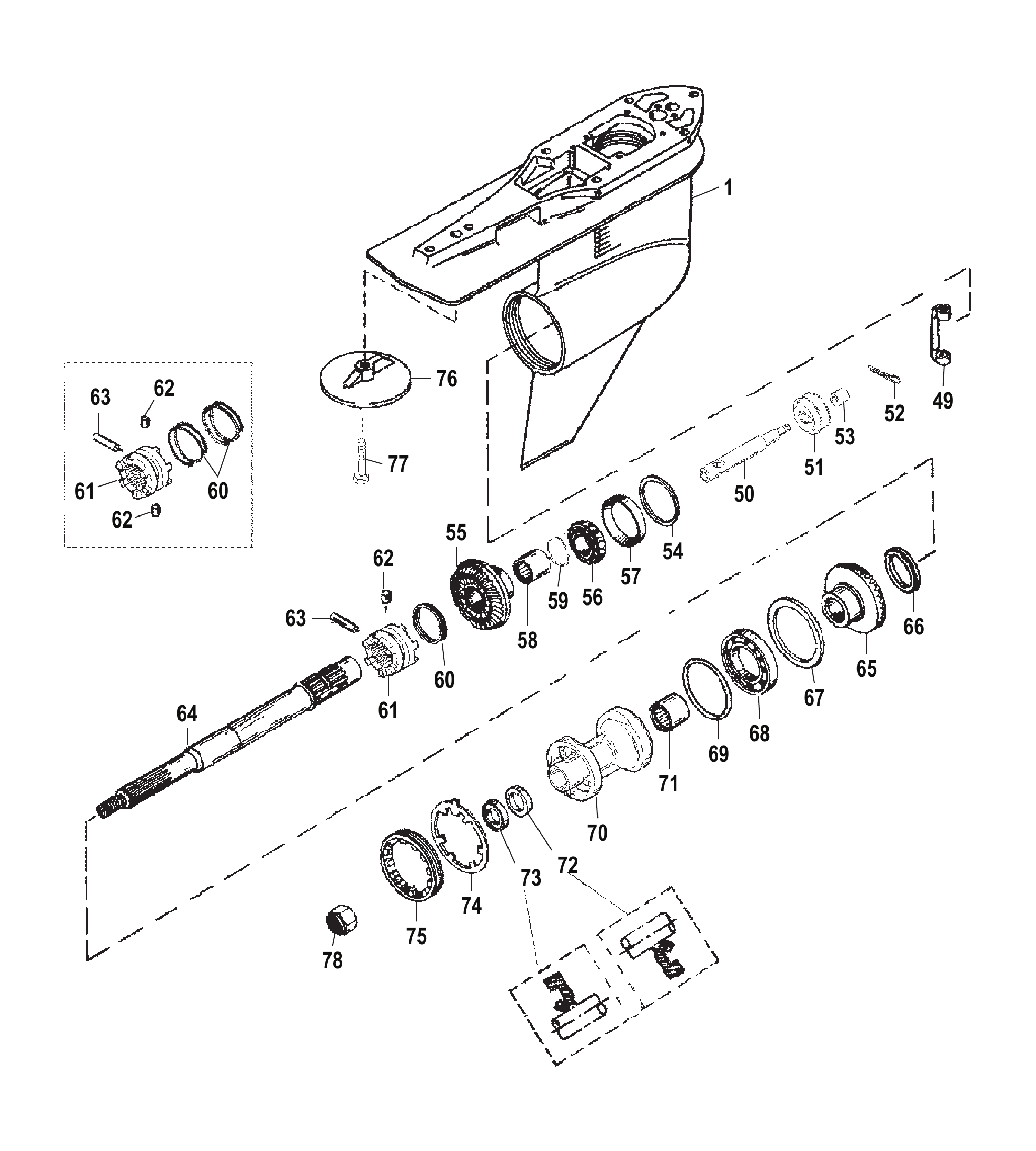 Gear Housing Propeller Shaft-Standard-Fleetmaster