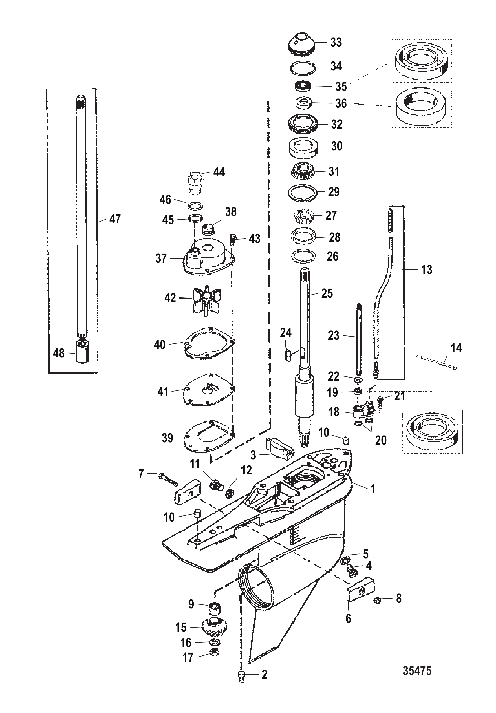 齿轮箱驱动轴-标准-舰队大师 Gear Housing Driveshaft-Standard-FleetMaster