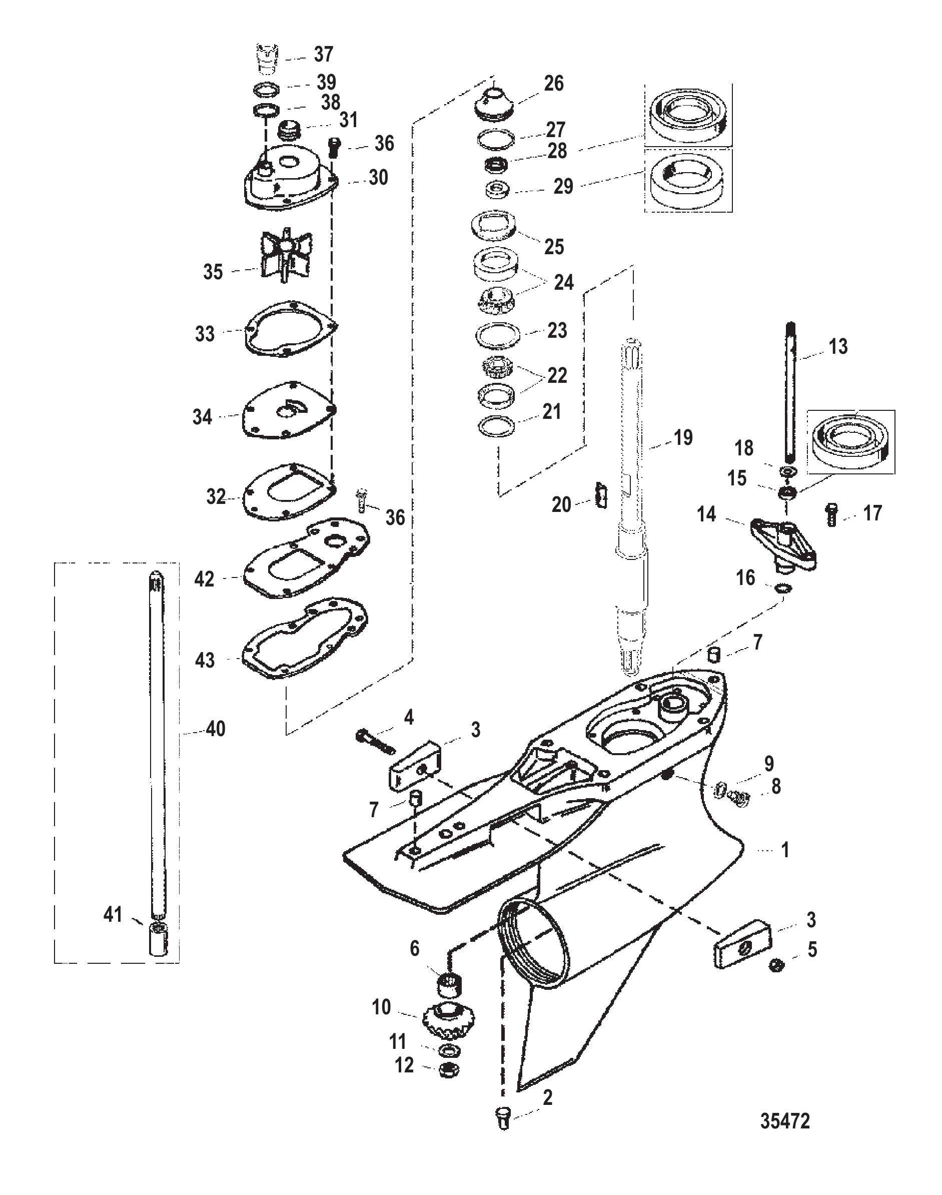 齿轮箱驱动轴-标准/反向-运动大师 Gear Housing Driveshaft-Standard/Counter-SportMaster