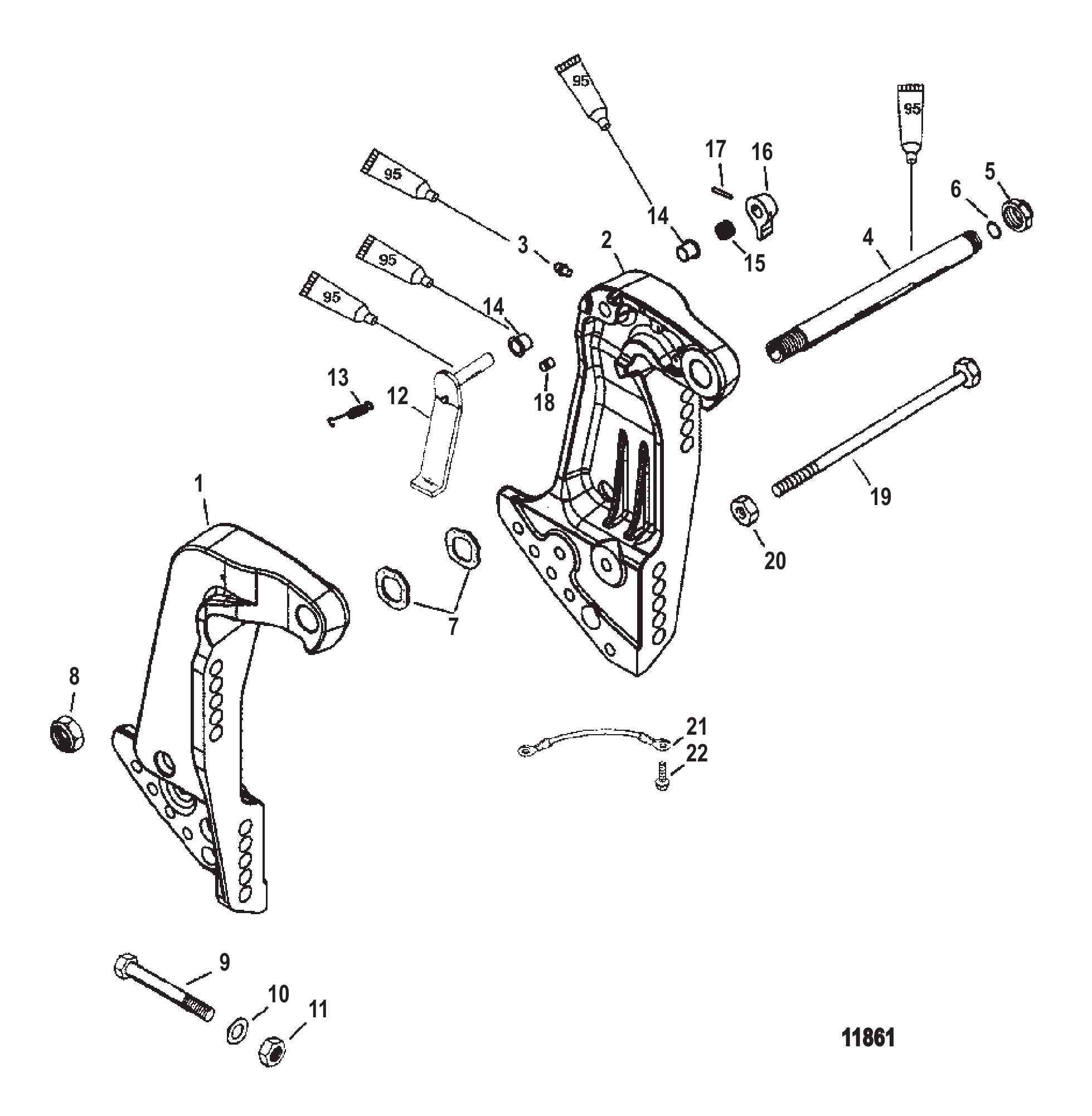 艉板支架(扭矩/舰队大师) Transom Brackets Torque/FleetMaster