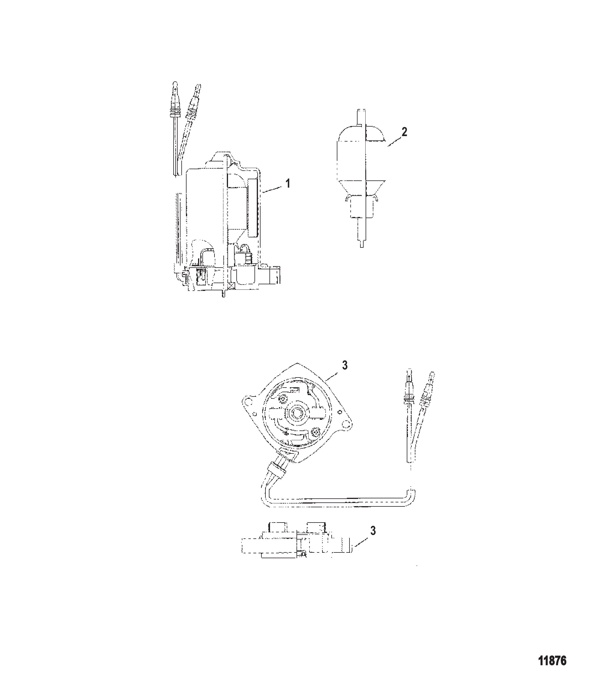 动力升降电机(可拆泵壳) Power Trim Motor (Removable Pump Housing)
