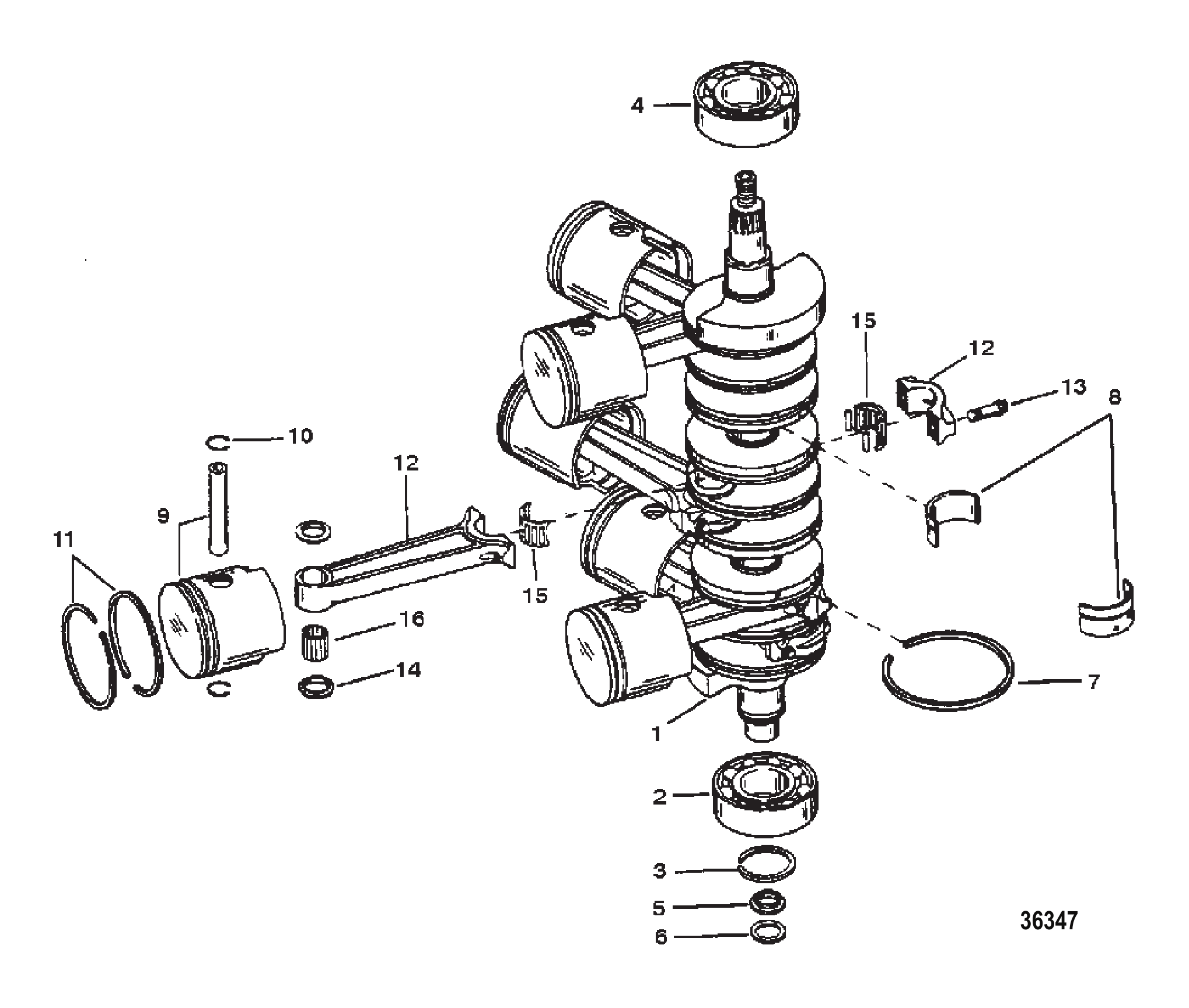 曲轴活塞及连杆 CRANKSHAFT PISTONS, AND CONNECTING RODS