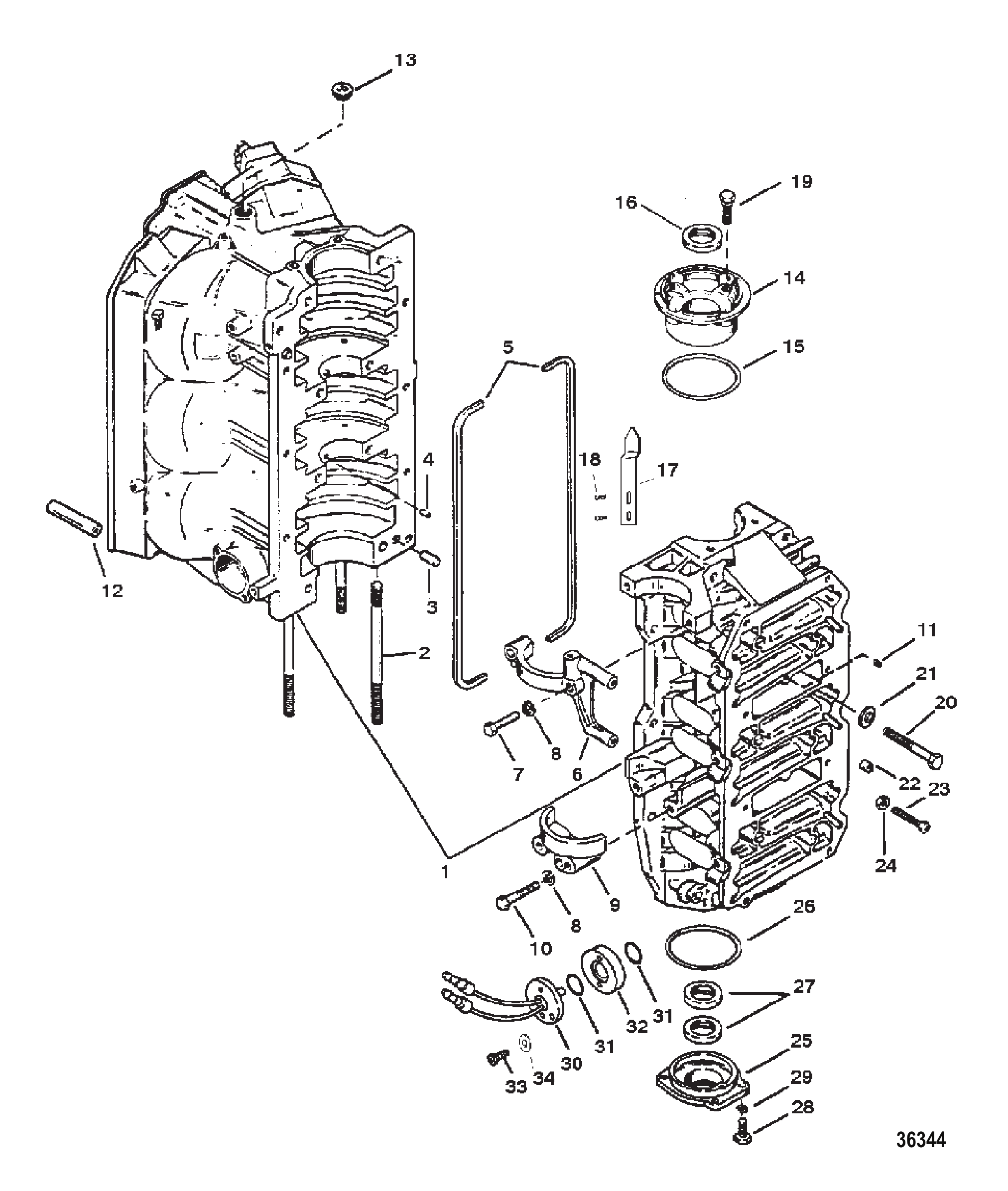气缸体与端盖 CYLINDER BLOCK AND END CAPS