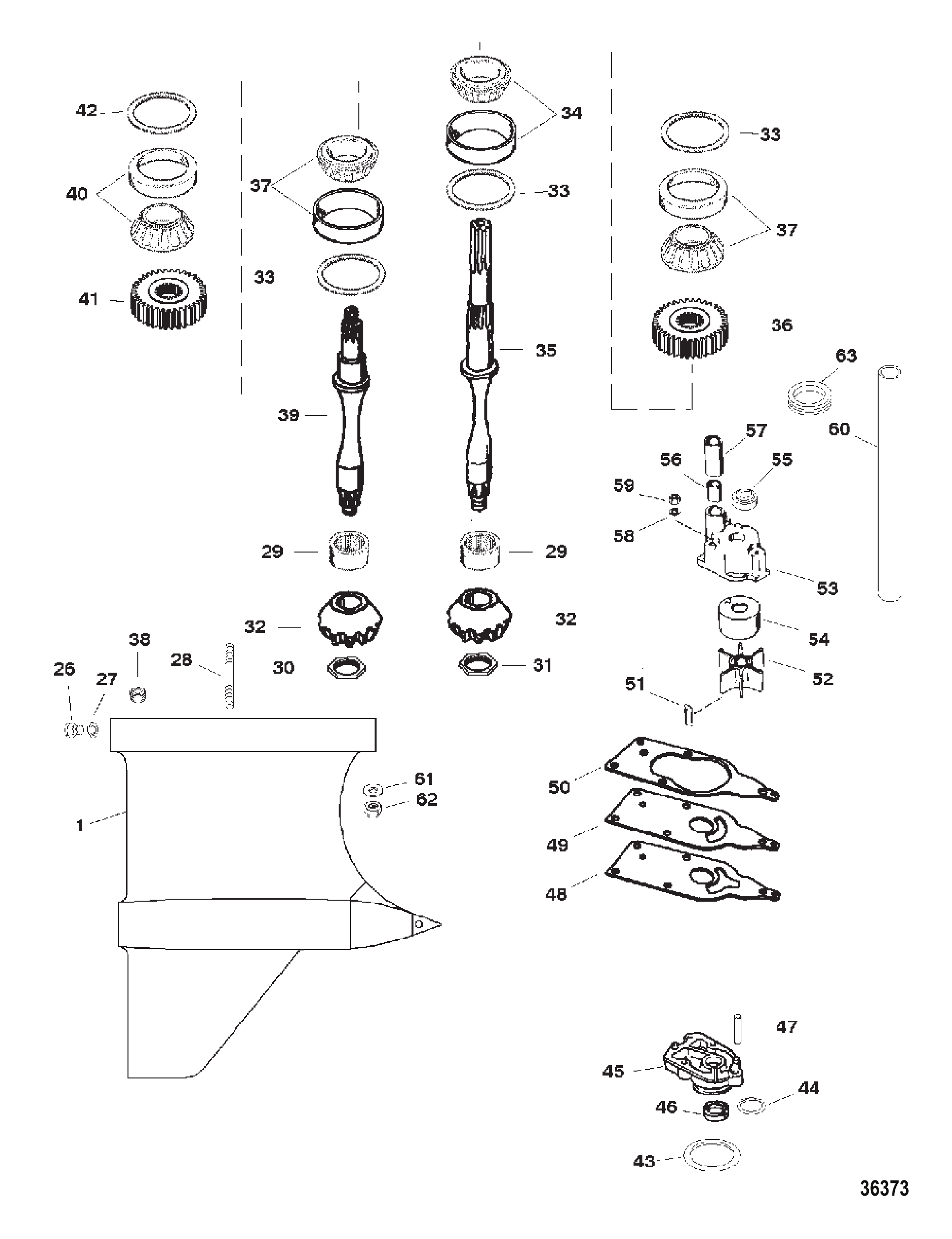 齿轮箱（驱动轴）（IV SSM） GEAR HOUSING (DRIVESHAFT)(IV SSM)