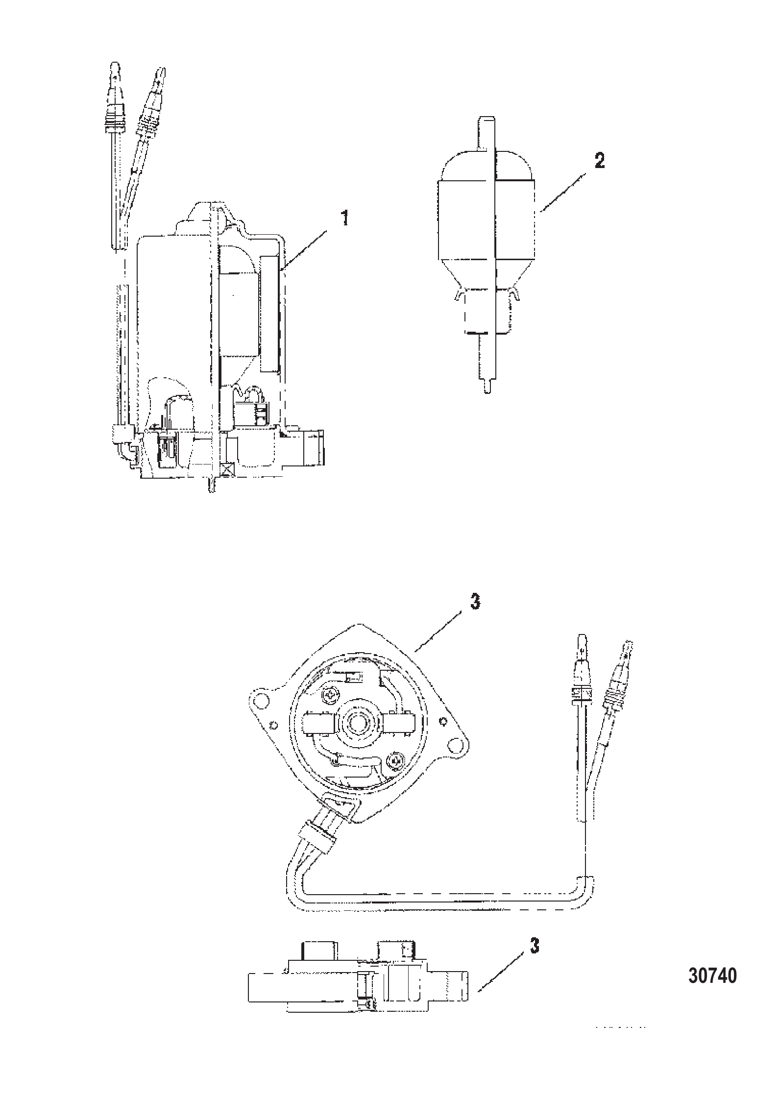动力升降马达（可拆卸泵壳） POWER TRIM MOTOR (REMOVEABLE PUMP HOUSING)