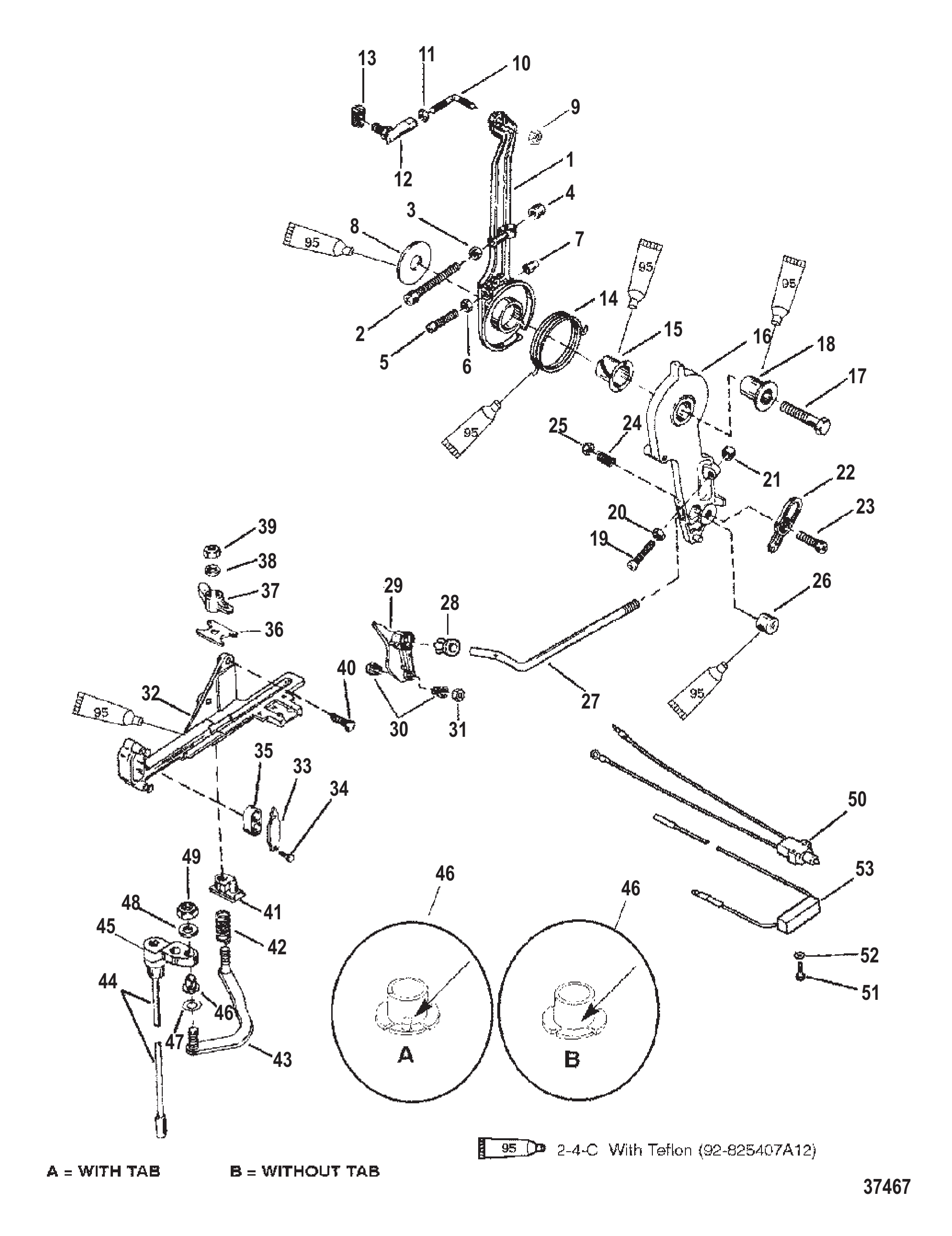 油门杆与换挡轴 THROTTLE LEVER AND SHIFT SHAFT