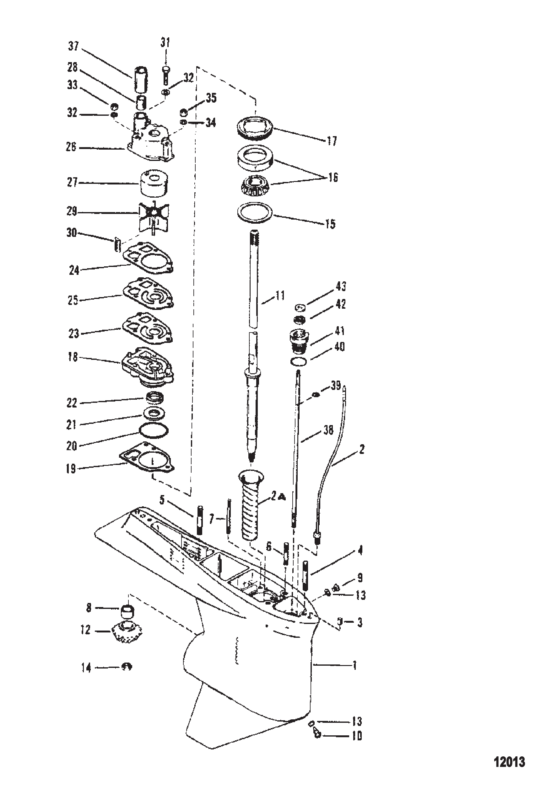 齿轮箱驱动轴-1.78:1减速比 4.25英寸直径 Gear Housing Driveshaft-178:1 Gear Ratio 4.25 Inch Dia