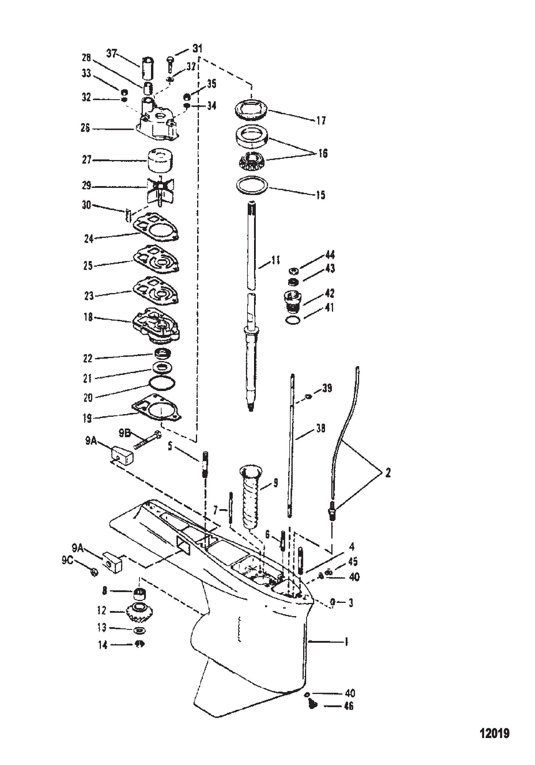 齿轮箱驱动轴-反旋转 Gear Housing Driveshaft - Counter Rotation